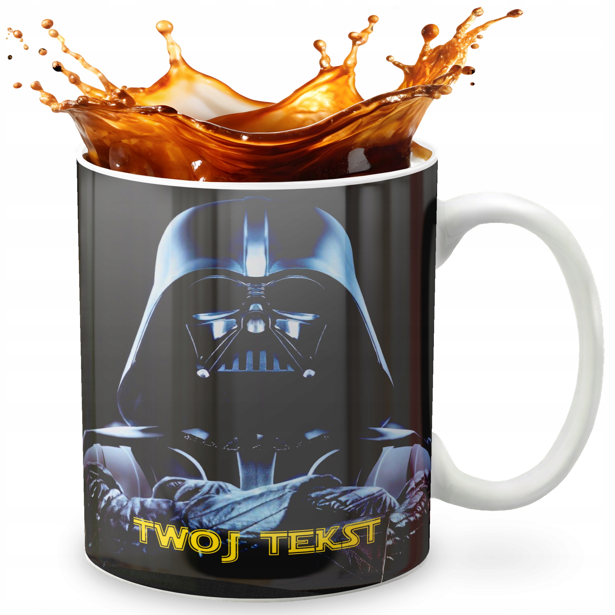 KUBEK 330ml GRAFIKA PREZENT ŚWIĘTA WZÓR - FILM WOJNY STAR GWIEZDNE + IMIĘ