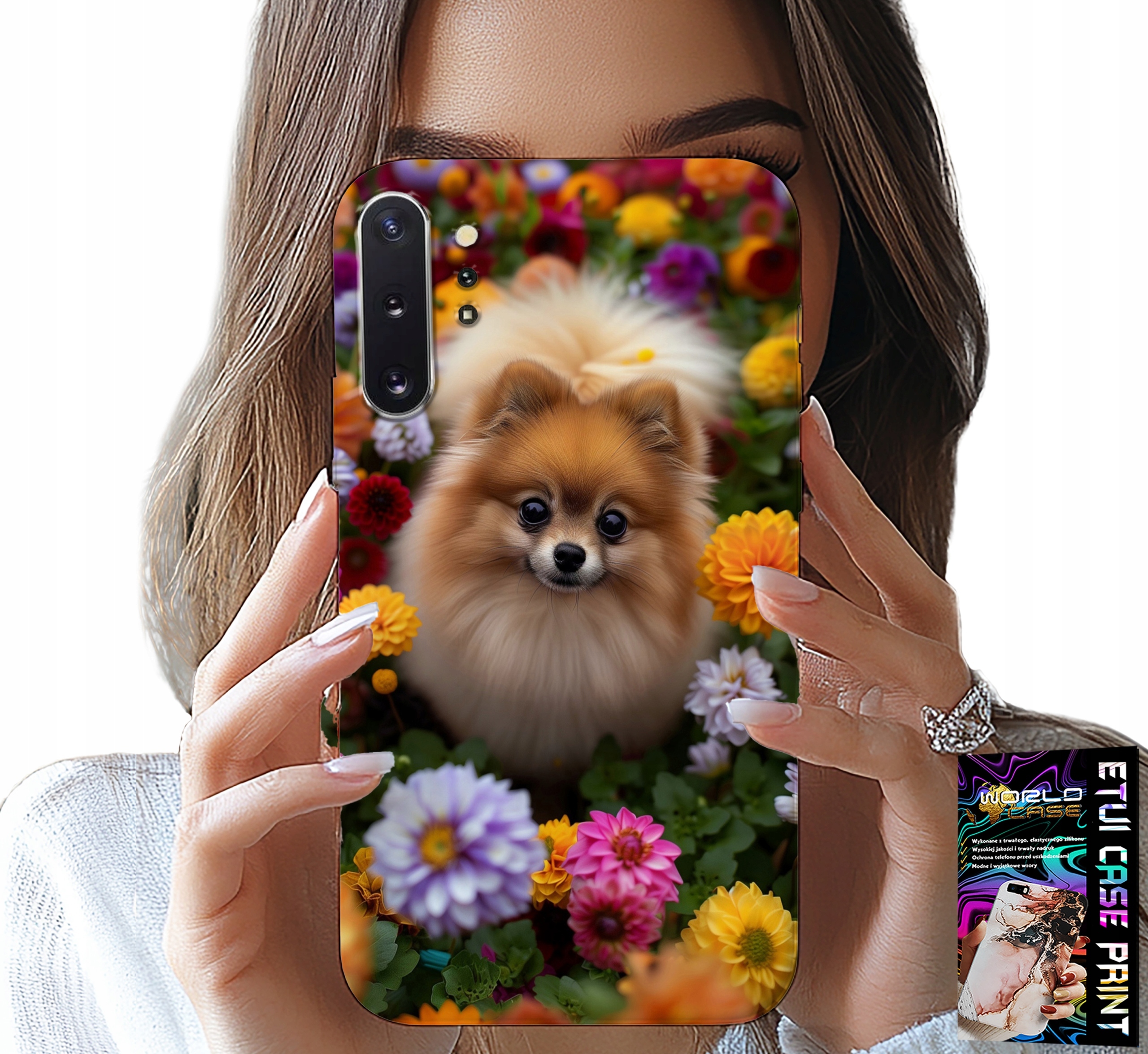 ETUI DO SAMSUNG NOTE 10 PLUS - SŁODKI PIESEK, POMERANIAN CASE + FOLIA