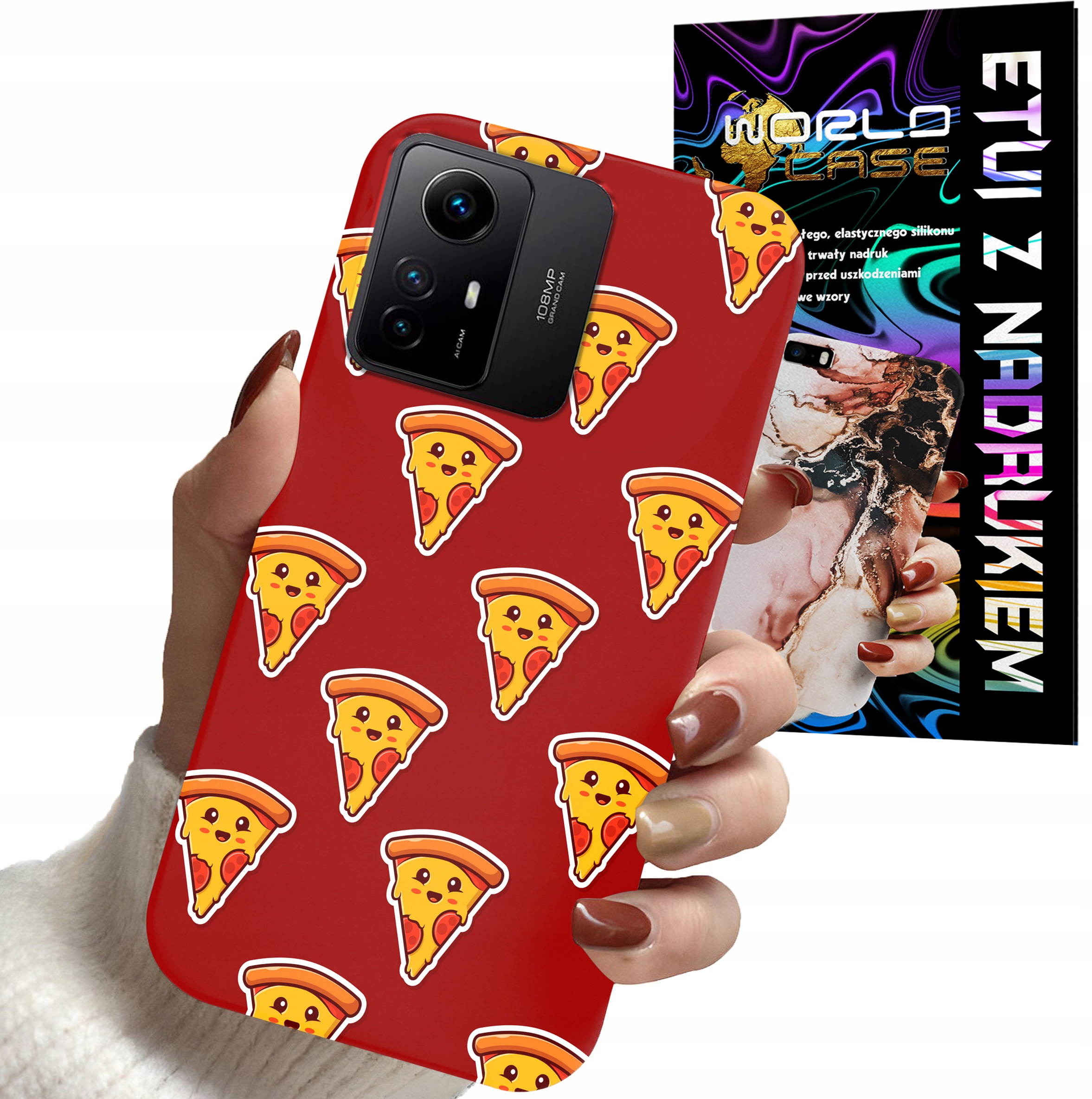 ETUI CASE DO XIAOMI NOTE 12 4G - PIZZA DAMSKIE WZORY PĄCZKI PIANKI PLECKI