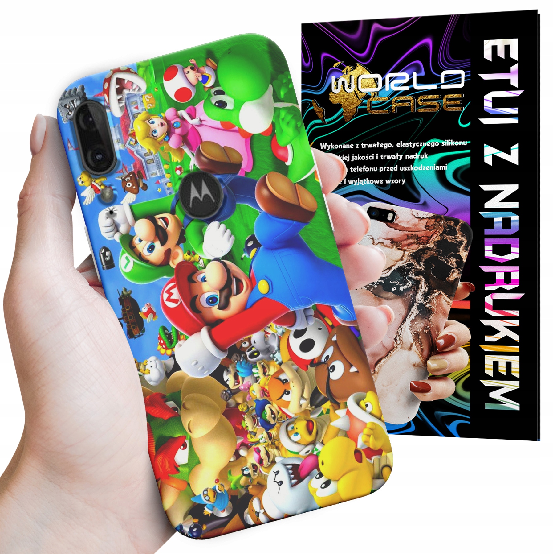 ETUI CASE DO MOTOROLA E6 PLUS - SUPER MARIO BROS BAJKI WZORY WYBÓR