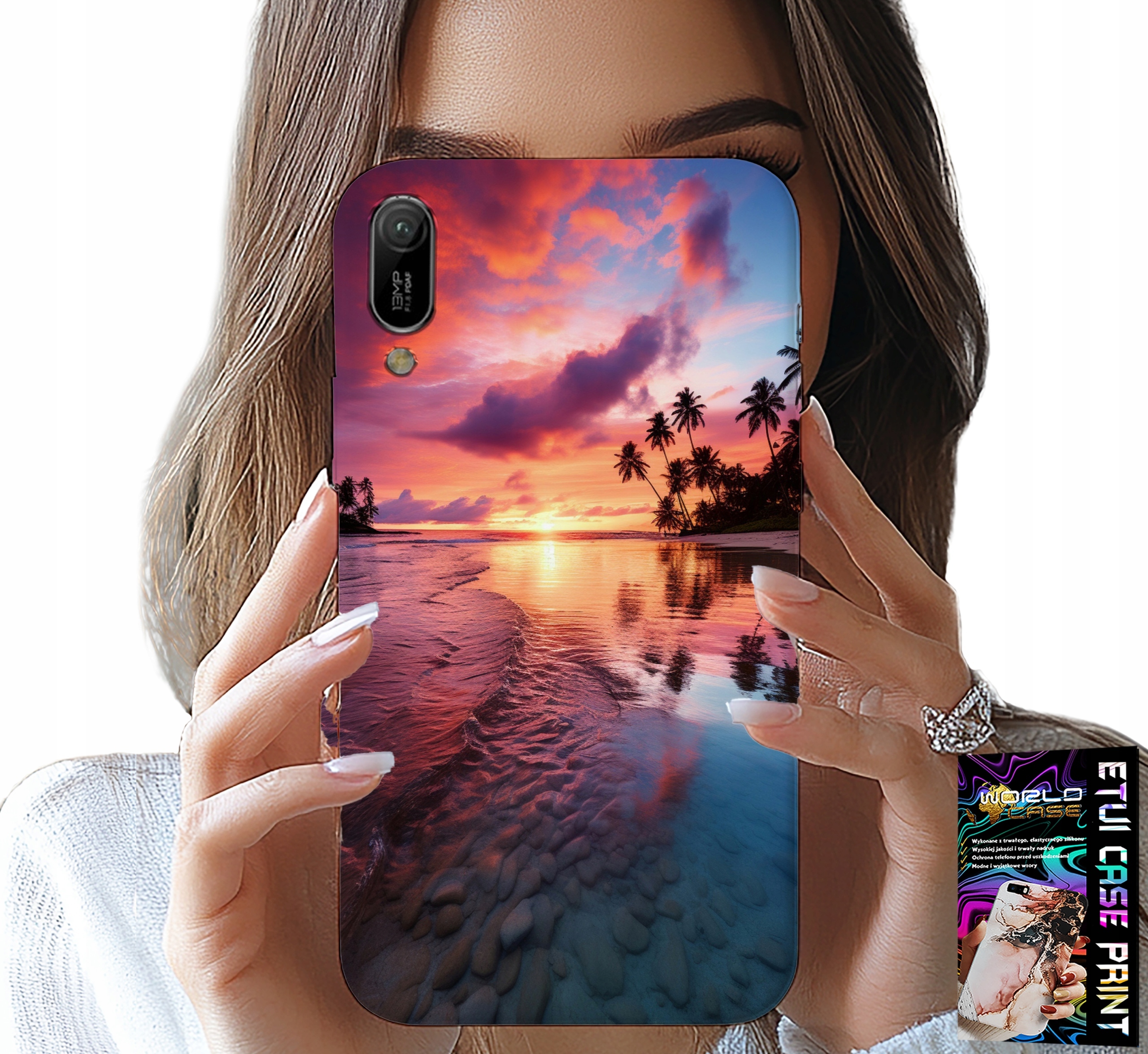 ETUI DO HUAWEI Y6 2019 - PLAŻA WAKACJE WYSPA PIĘKNE WIDOKI +SZKŁO