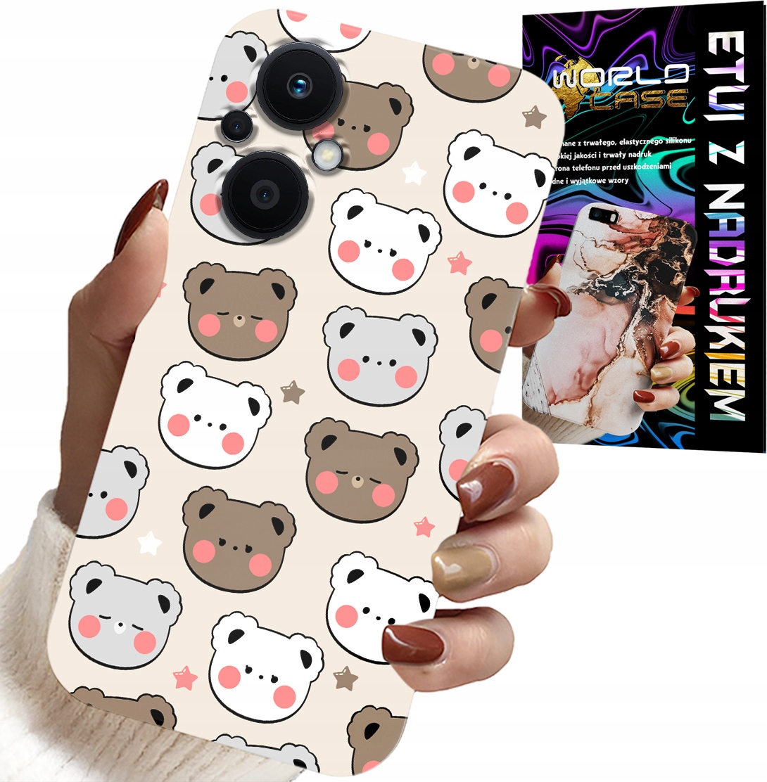 ETUI DO OPPO RENO8 LITE 5G - MIŚ MISIE WZORY DLA NAJMŁODSZYCH + SZKŁO