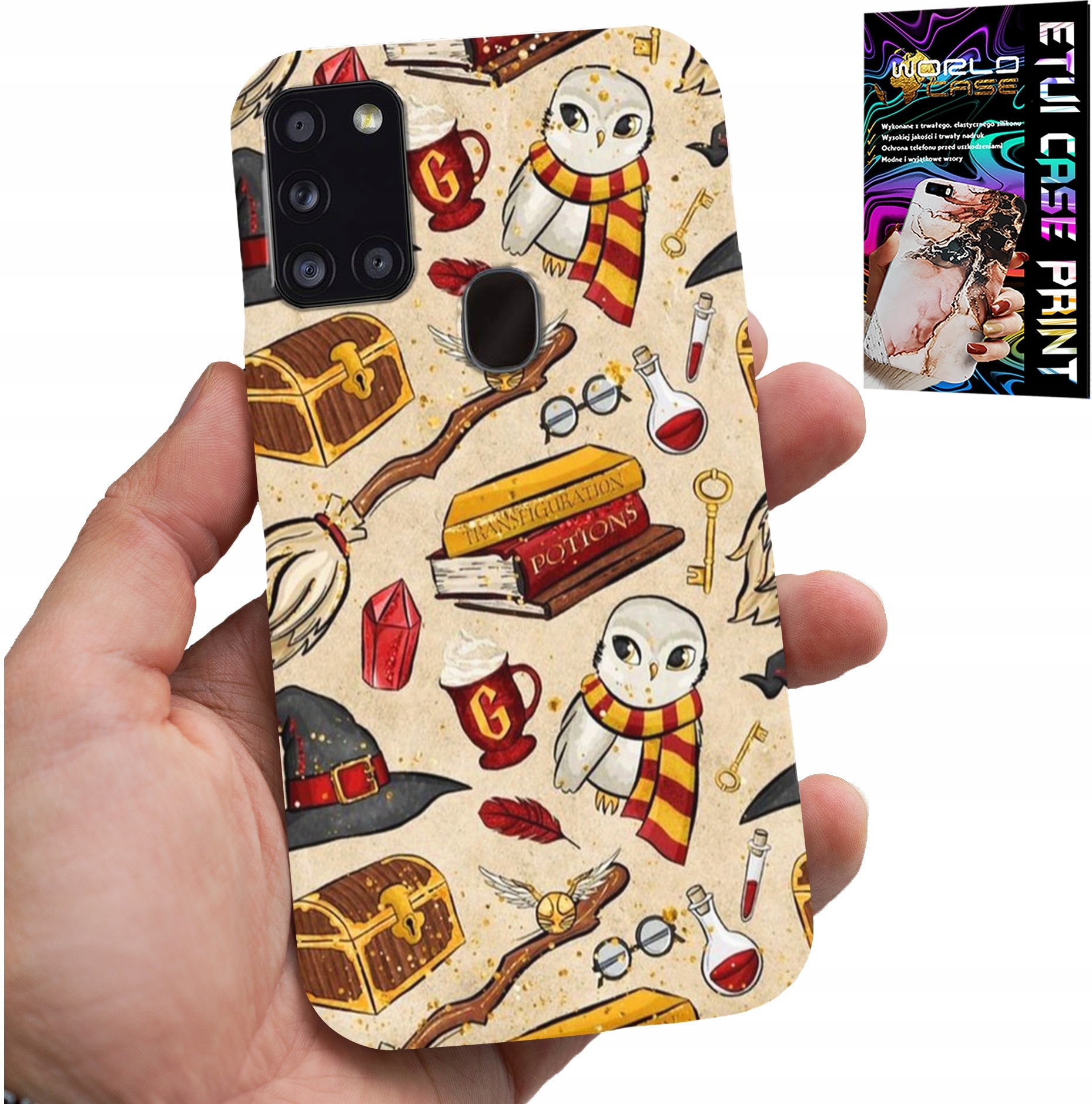 ETUI DO SAMSUNG GALAXY A21s - CASE DLA FANA MAGII MAGÓW RÓŻDŻKA +SZKŁO