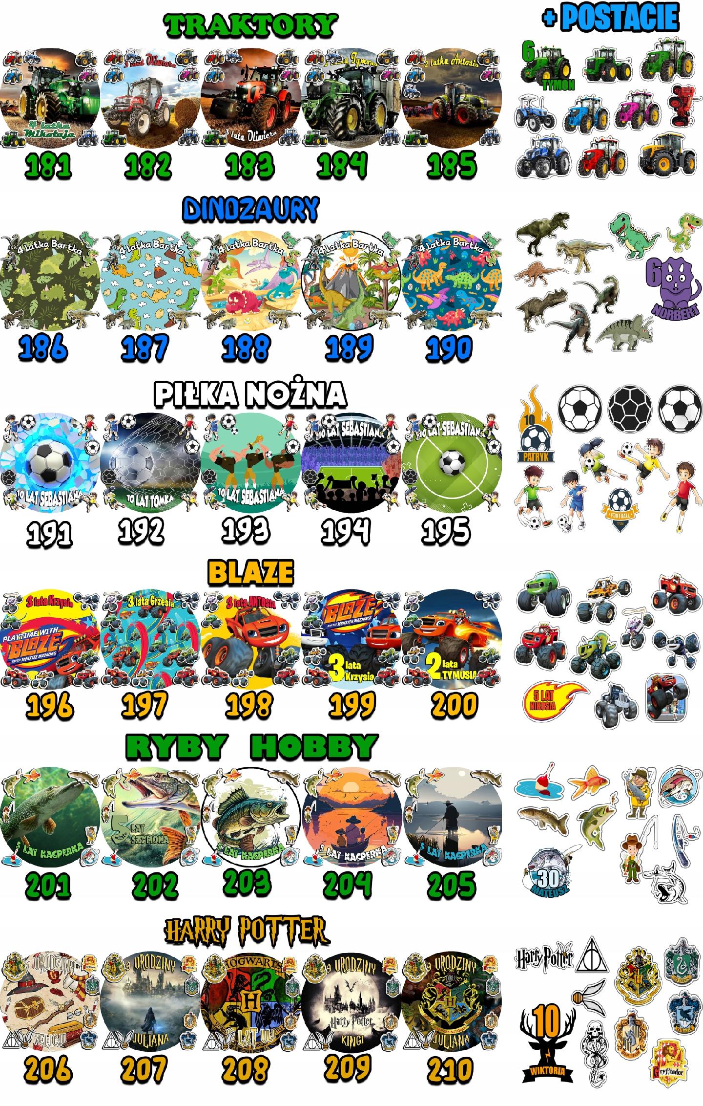 ZESTAW OPŁATEK NA TORT 30CM + 17 POSTACI - CATNAP SMILING + IMIĘ 24CM 26CM