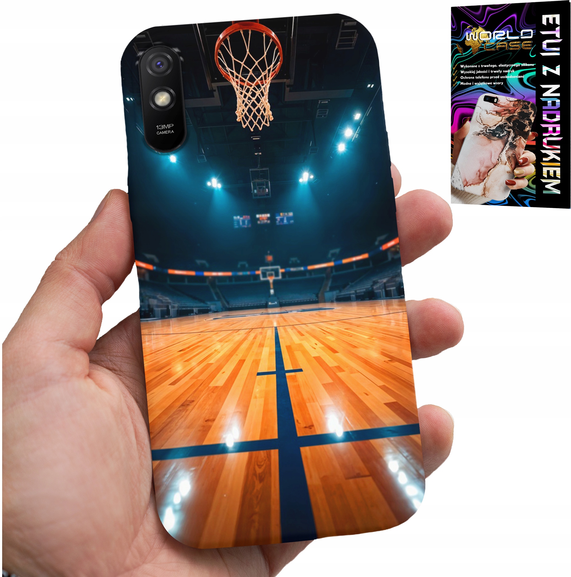 ETUI DO XIAOMI REDMI 9A - KOSZYKÓWKA NBA BOISKO, KOSZ FAN WZORY