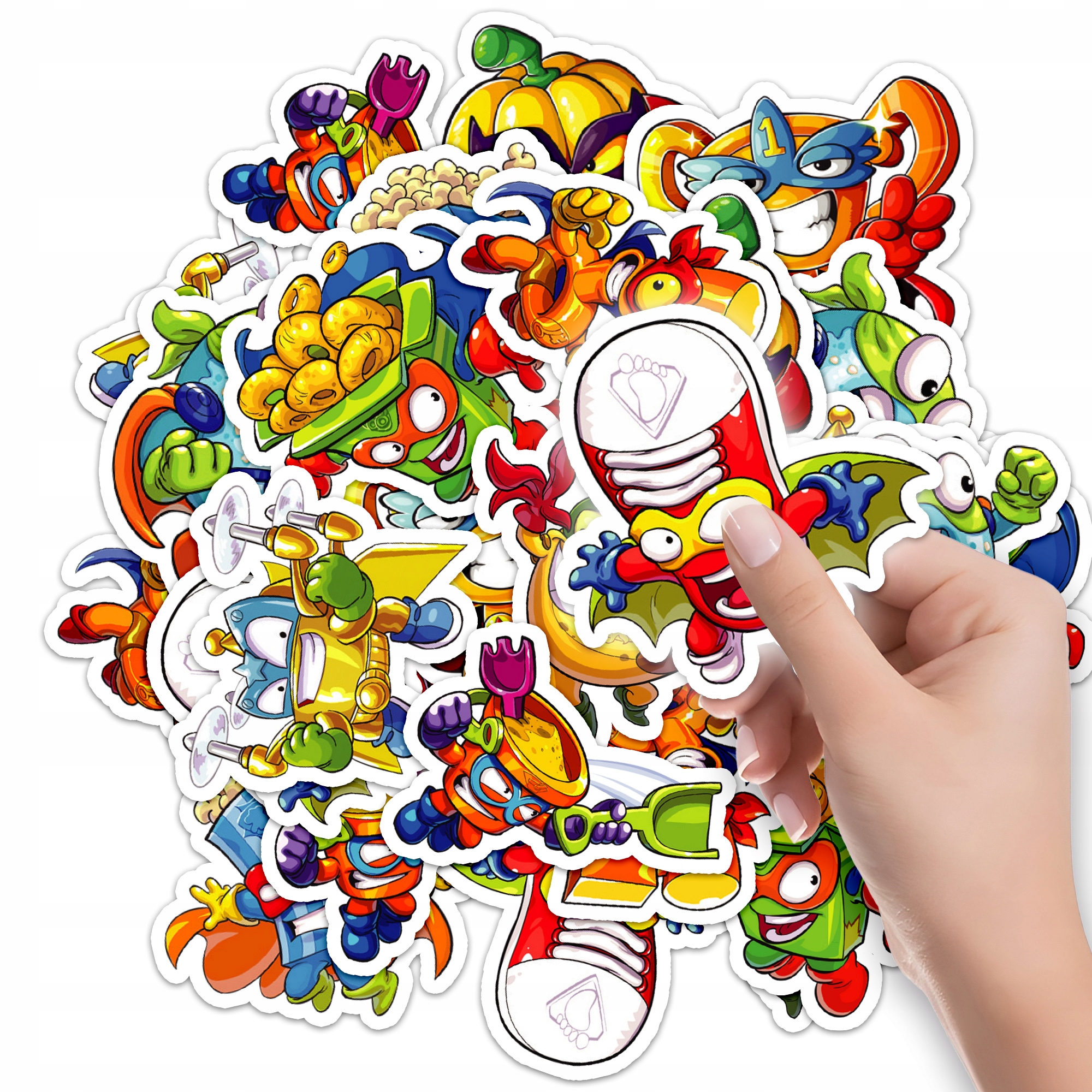 NAKLEJKI ETYKIETY NA ZESZYT NALEPKA Z POSTACIAMI SUPER ZINGS WZORY 10SZT