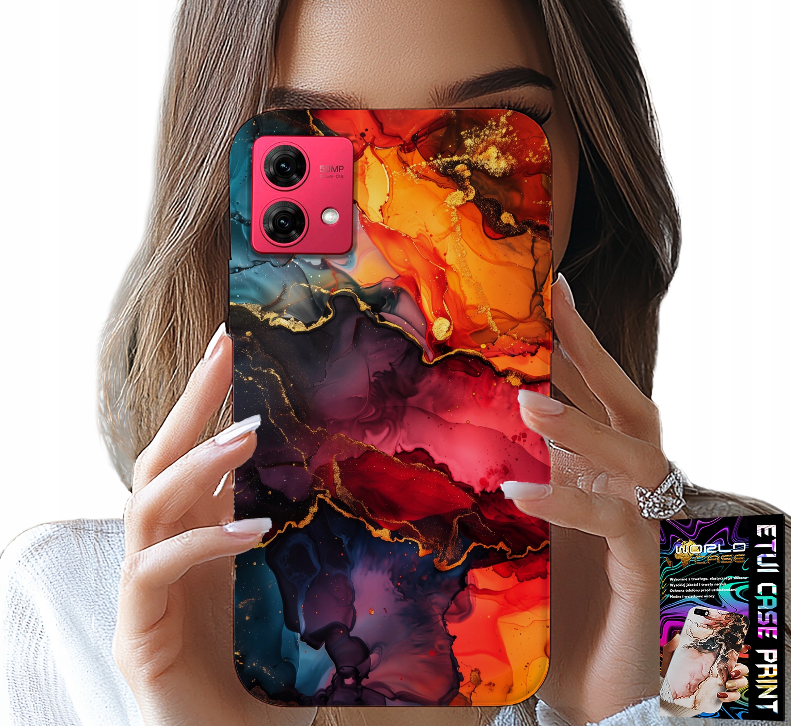 ETUI DO MOTOROLA EDGE 40 NEO - KAMIENNE WZORY, OBUDOWA CASE + FOLIA