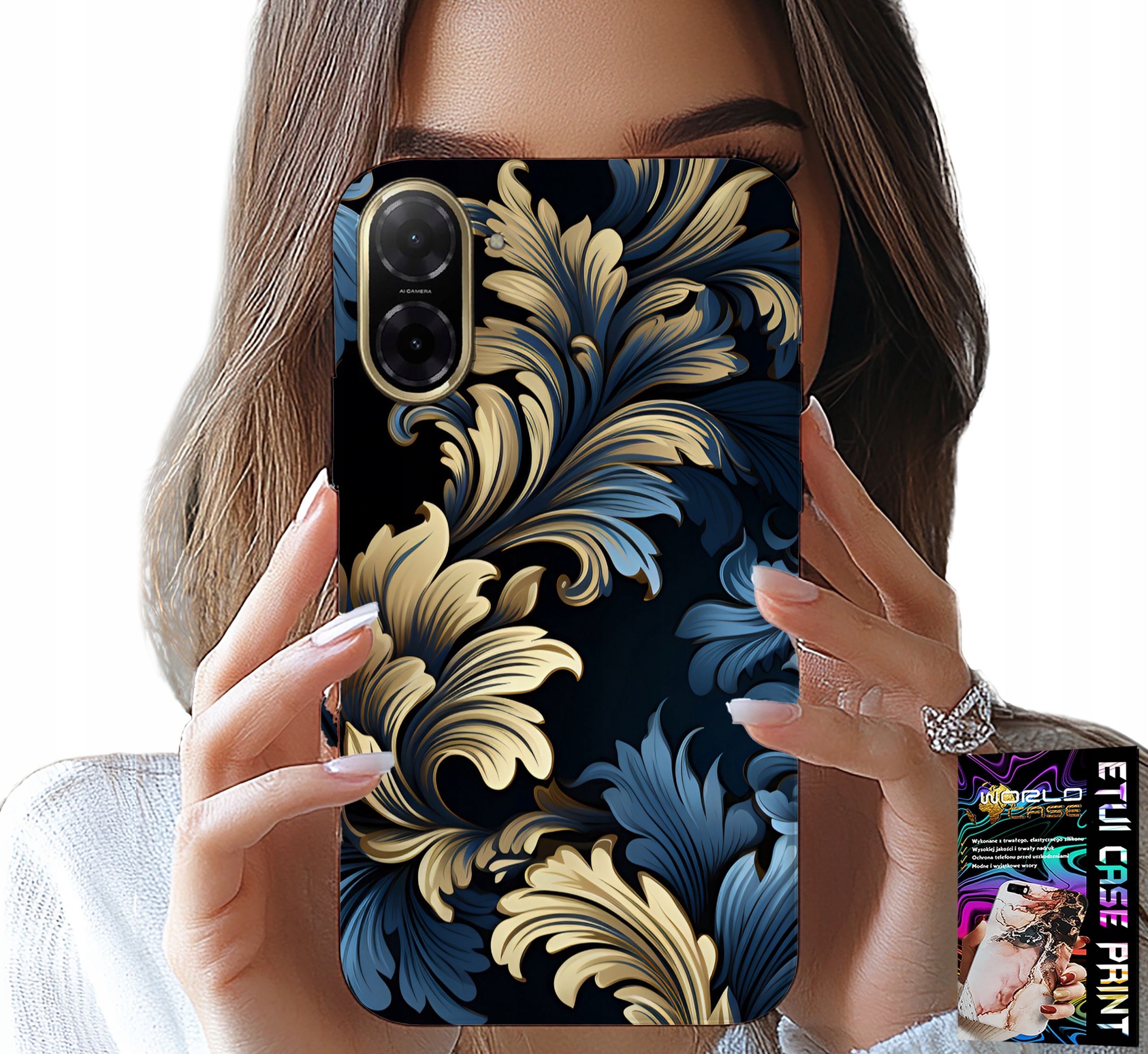 ETUI DO XIAOMI REDMI A5 - ELEGANCKIE ZŁOTE MODNE WZORY FUTERAŁ