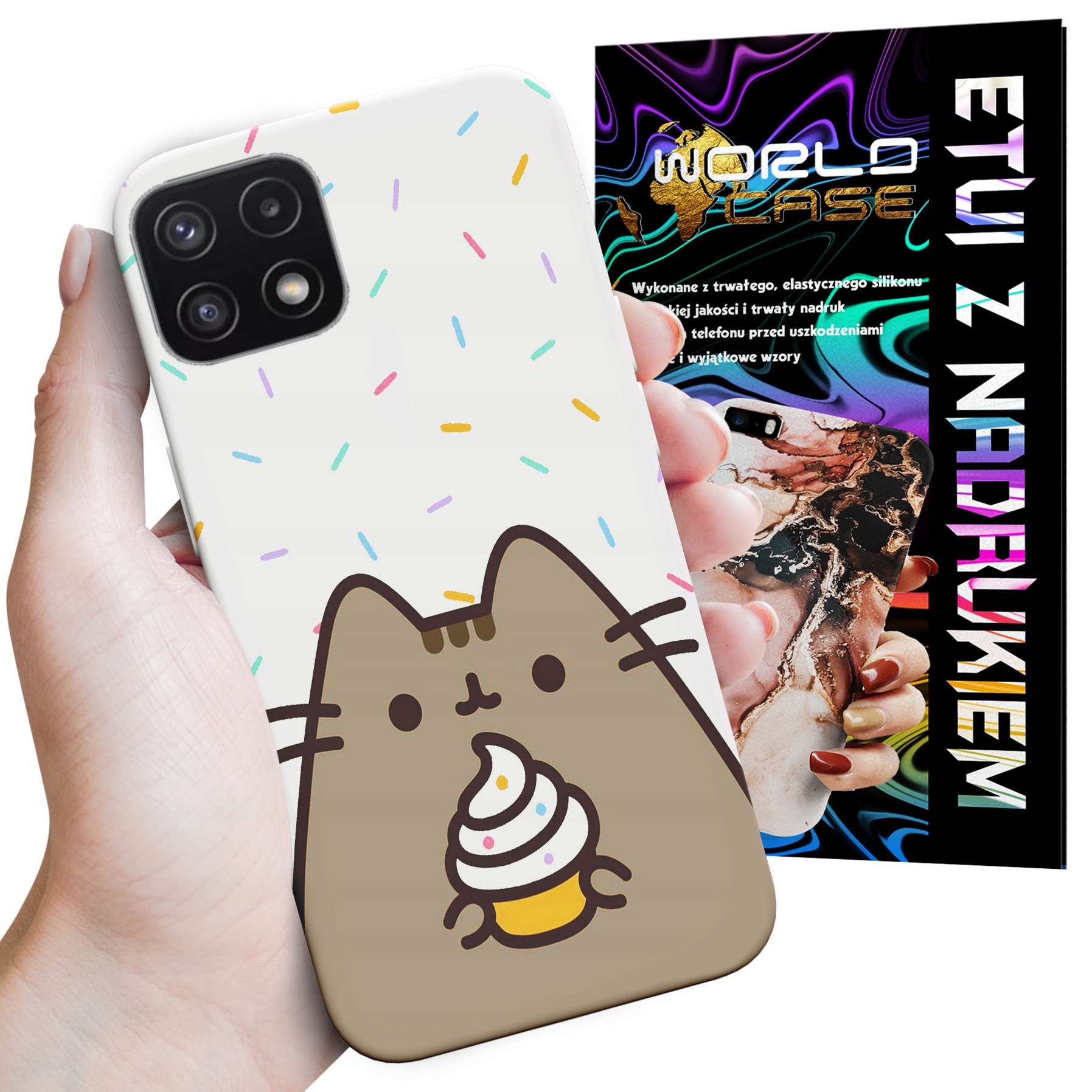 ETUI CASE DO SAMSUNG A22 5G - SŁODKI KOTEK KOT OBUDOWA PLECKI