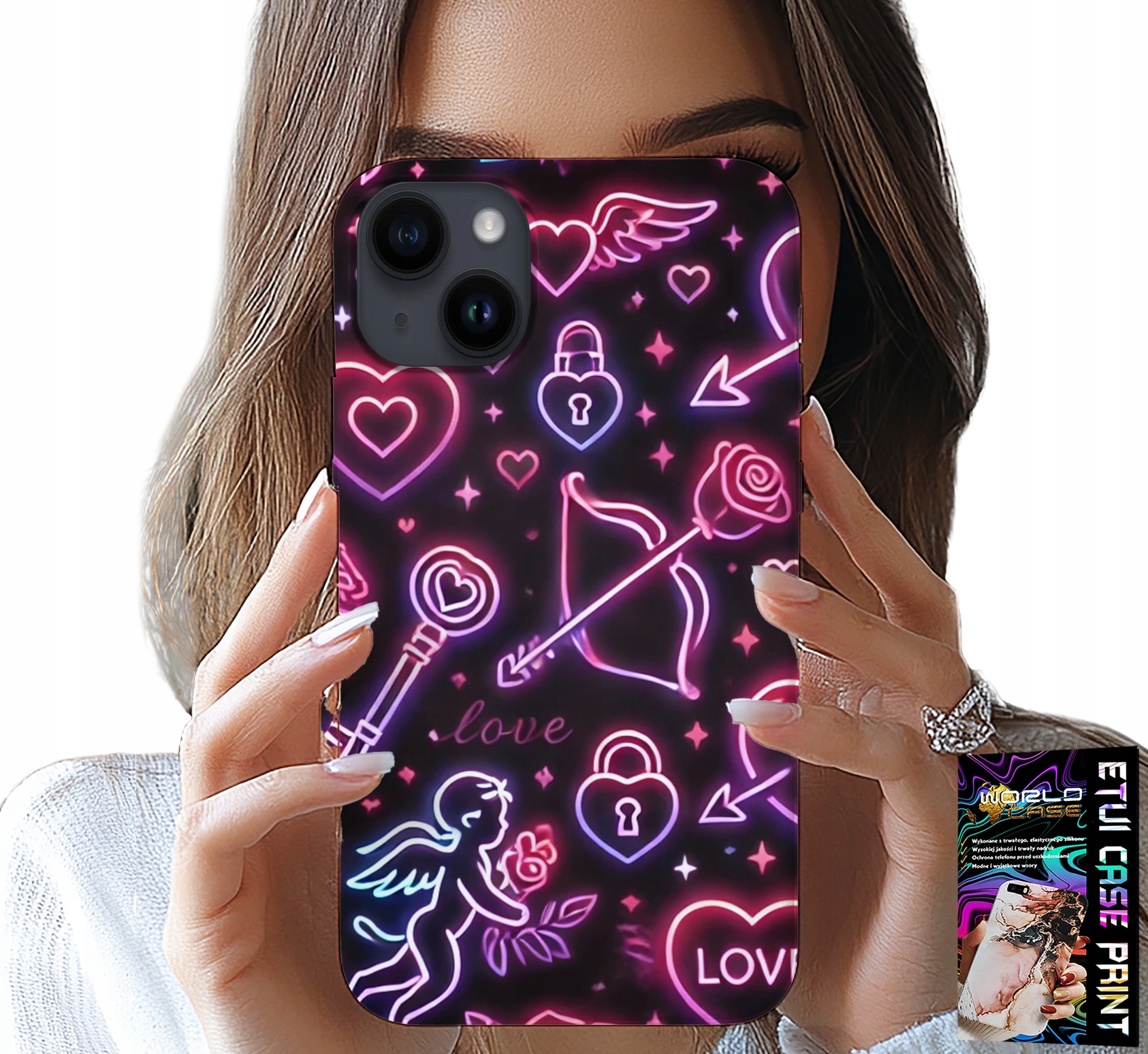 ETUI DO IPHONE 13 - WALENTYNKOWY CASE, ŁUP, KUPIDYN, SERCA