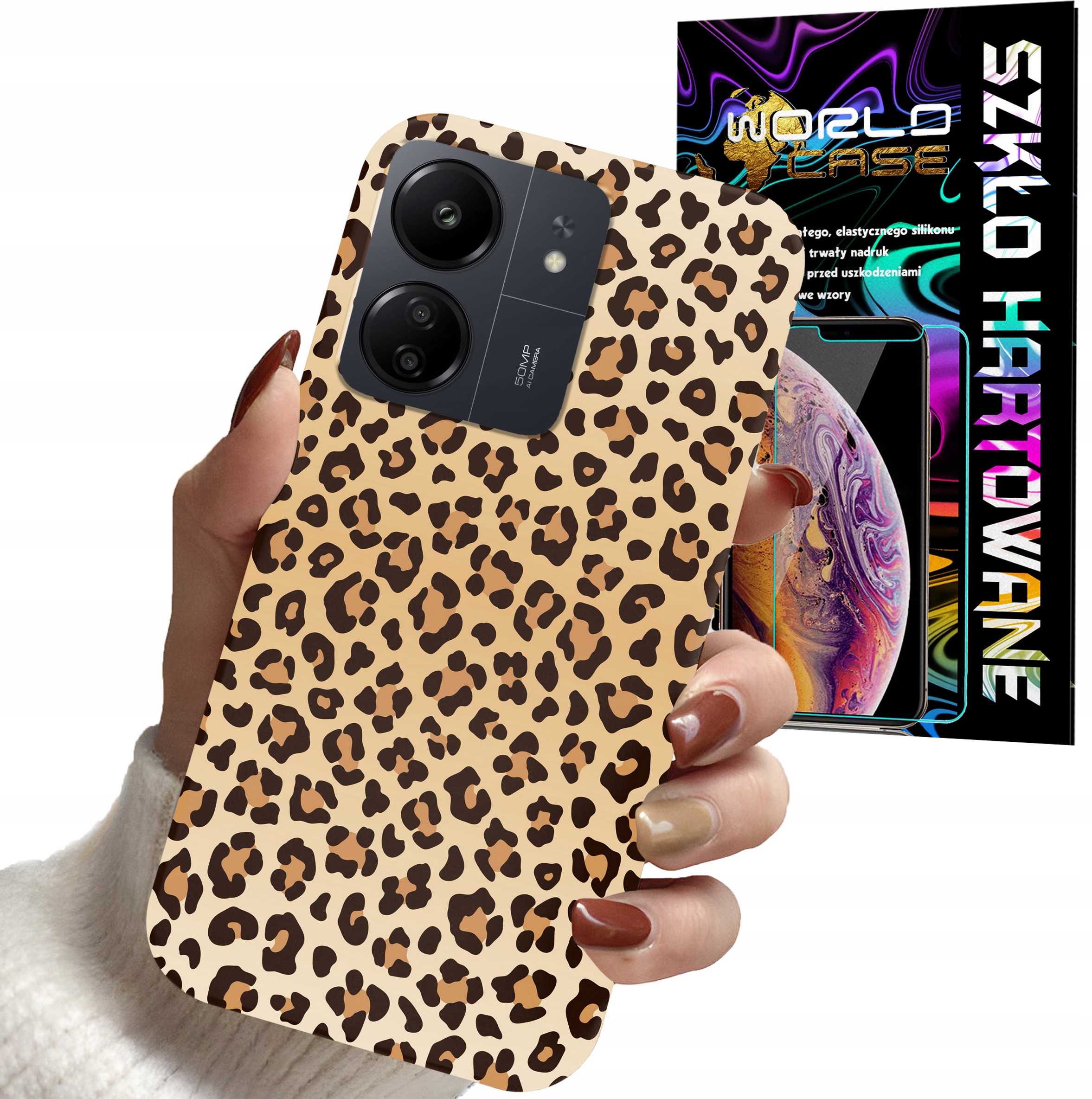 ETUI DO XIAOMI REDMI 13C - PANTERKA WZORKI MODNE WZORY DLA KOBIET + SZKŁO
