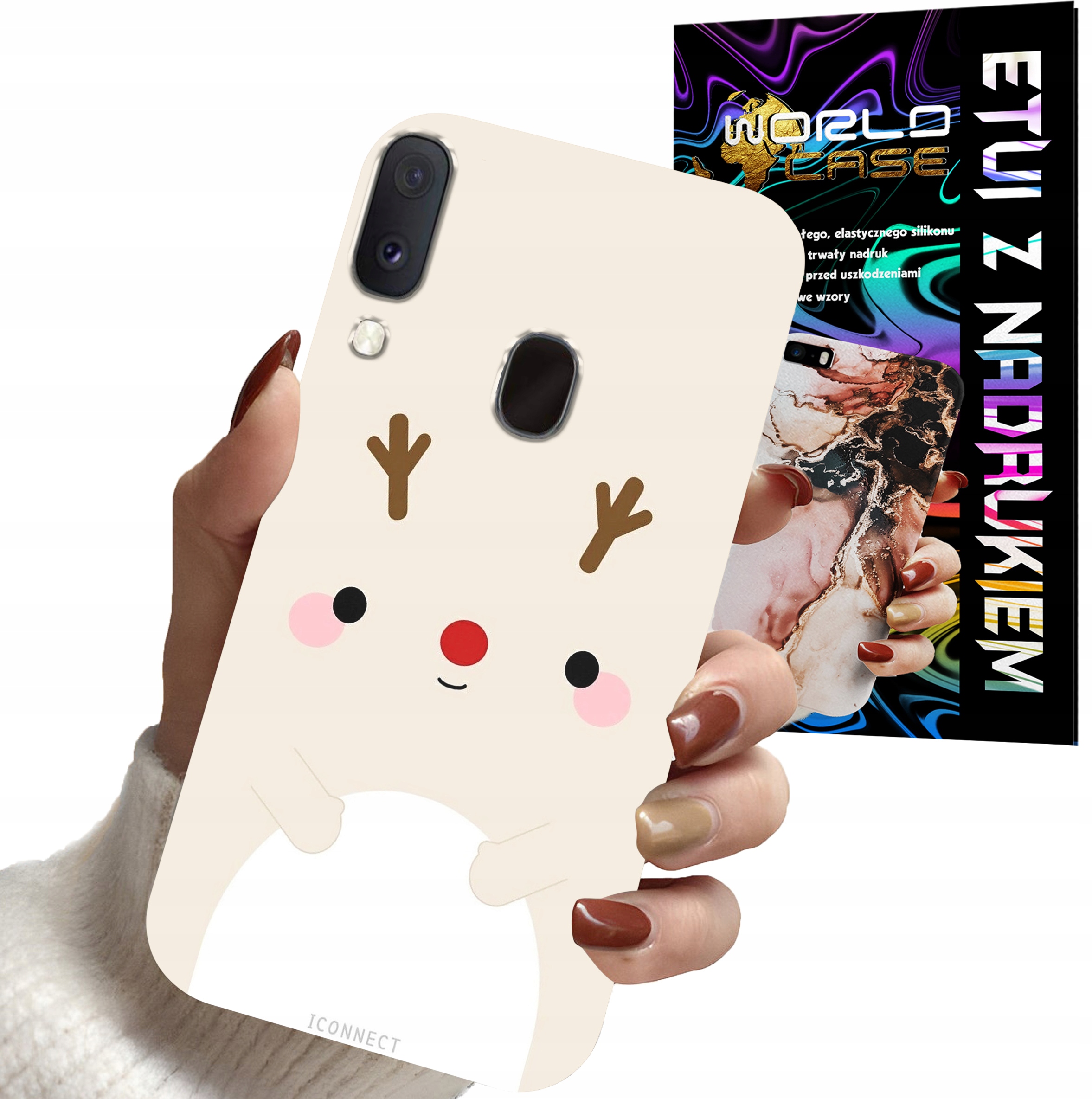 ETUI CASE DO SAMSUNG A20e - ŚWIĄTECZNE WZORY RENIFER MIKOŁAJ ŚWIĘTA