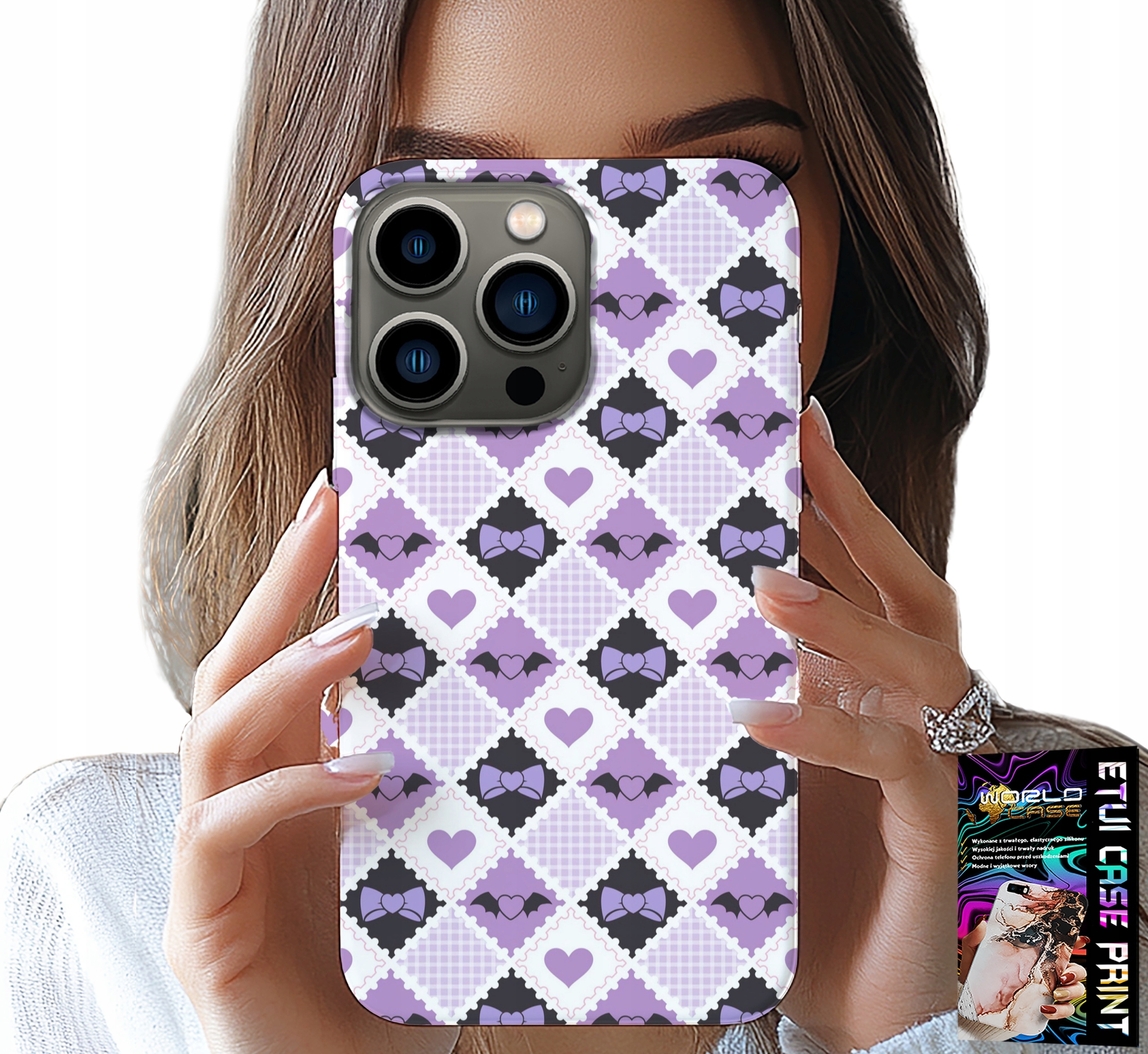 ETUI DO IPHONE 16 PRO MAX - MODNE SERCA KOKARDKI KOKARDA + SZKŁO