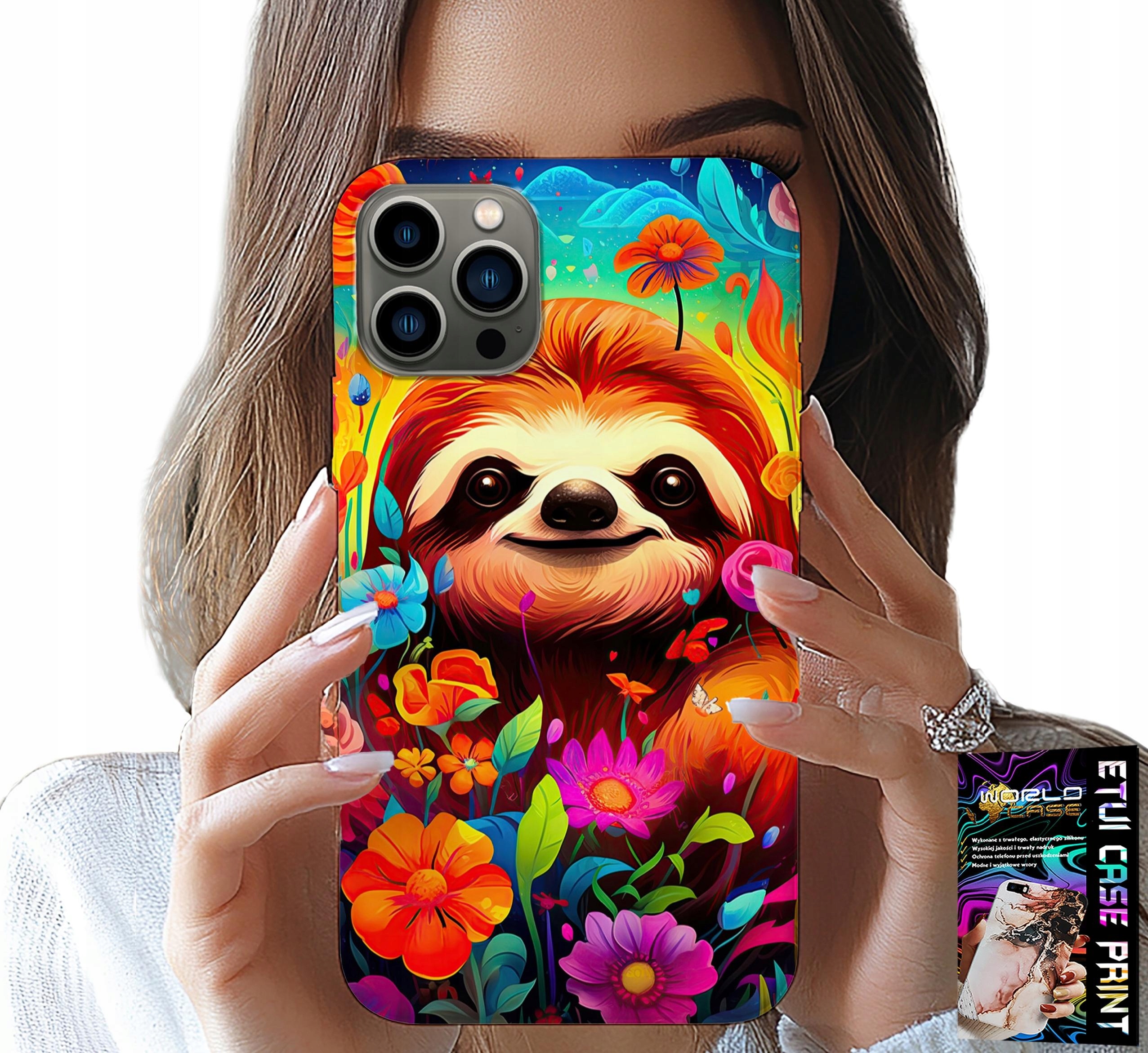 ETUI DO IPHONE 13 PRO MAX - KOLOROWE WZORY KOALA ZWIERZĘTA + SZKŁO