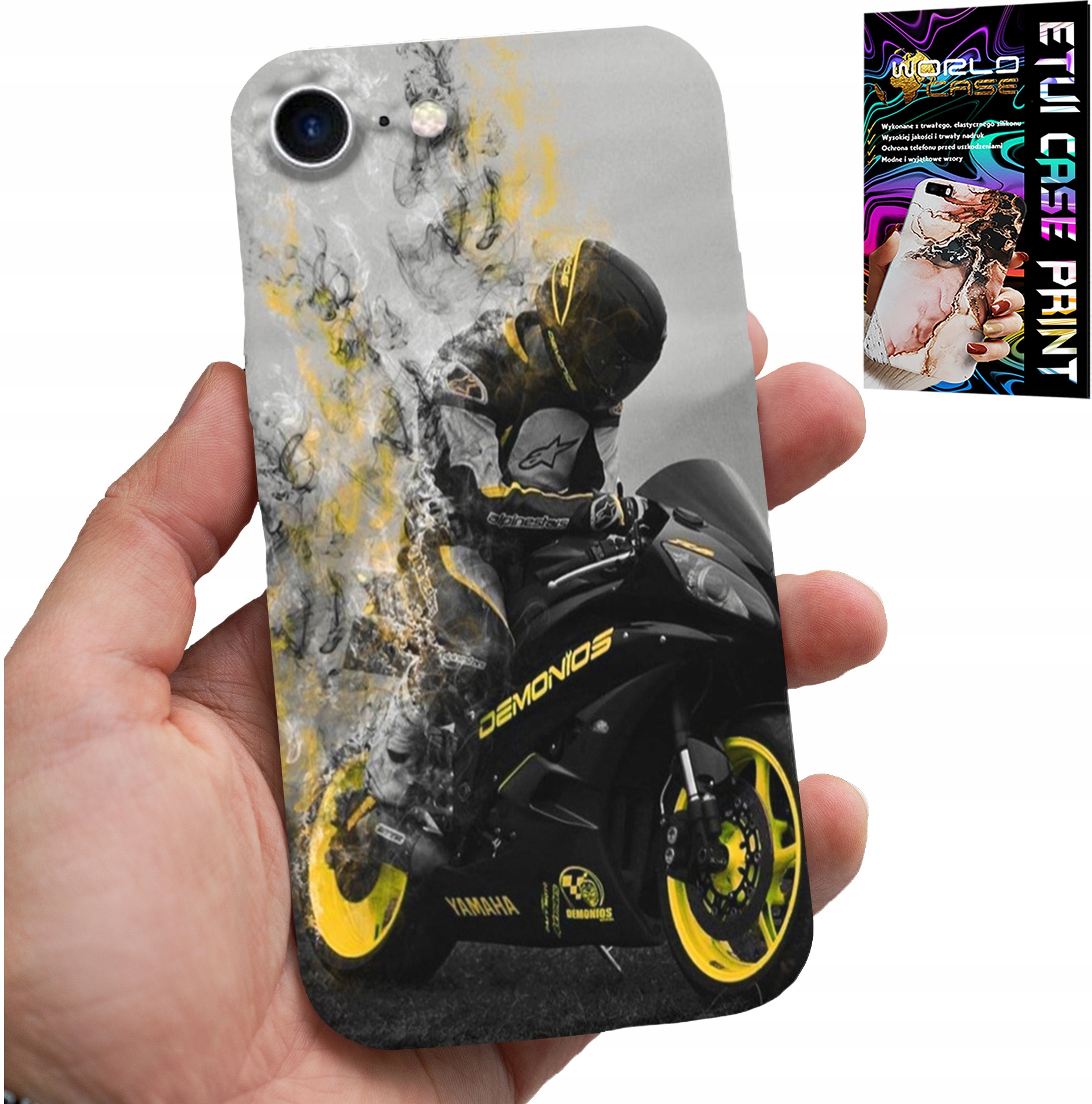 ETUI DO IPHONE SE / SE2 - MOTOR MOTOCYKLE FAN WIELE WZORÓW PLECKÓW