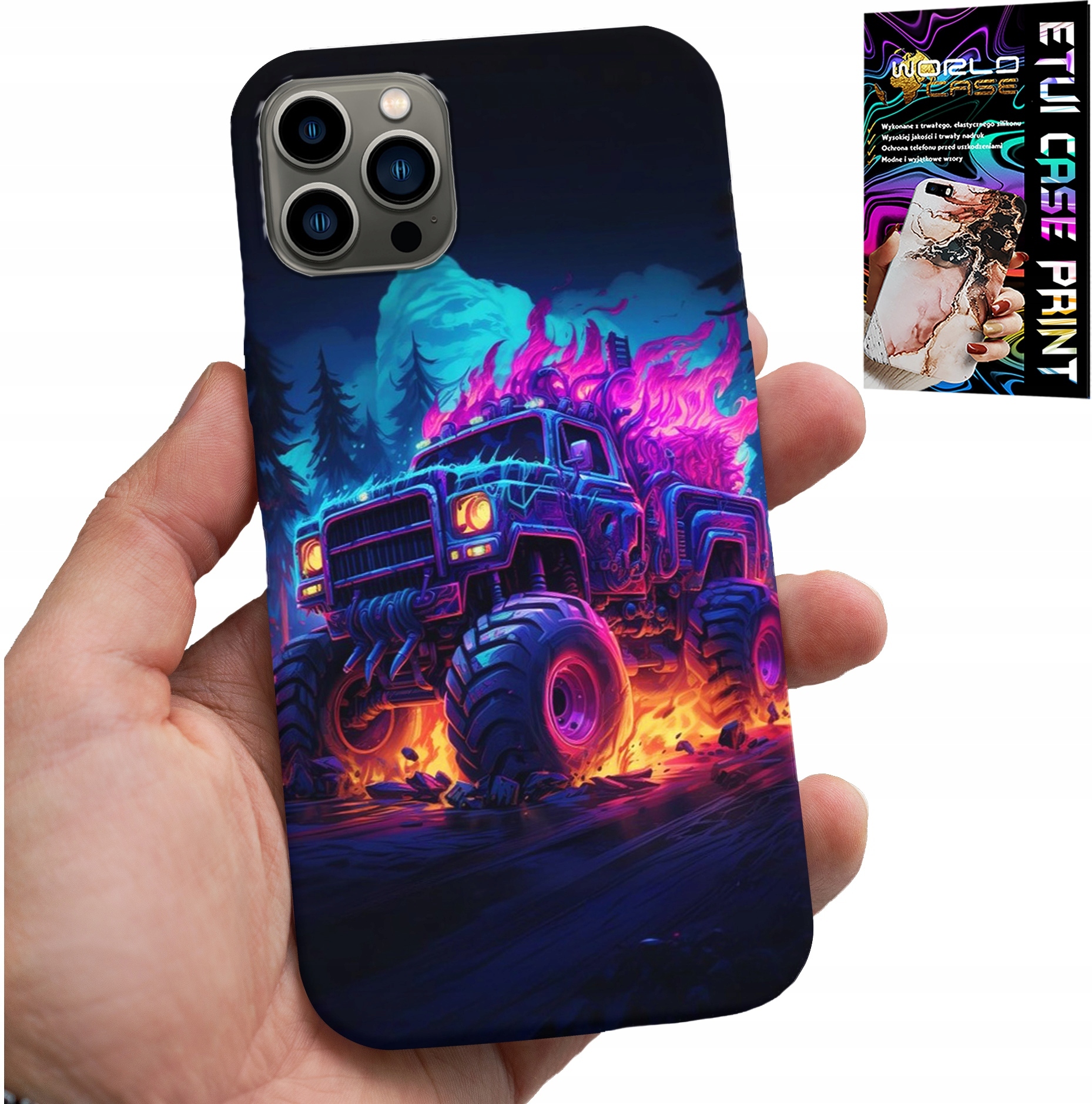 ETUI DO IPHONE 12 PRO MAX - MONSTERTRUCK MEGA CIĘŻARÓWKA WZORY CASE
