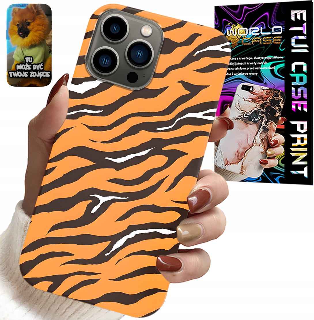 ETUI DO IPHONE 13 PRO - PLECKI W TYGRYSIE PASKI POKROWIEC +SZKŁO