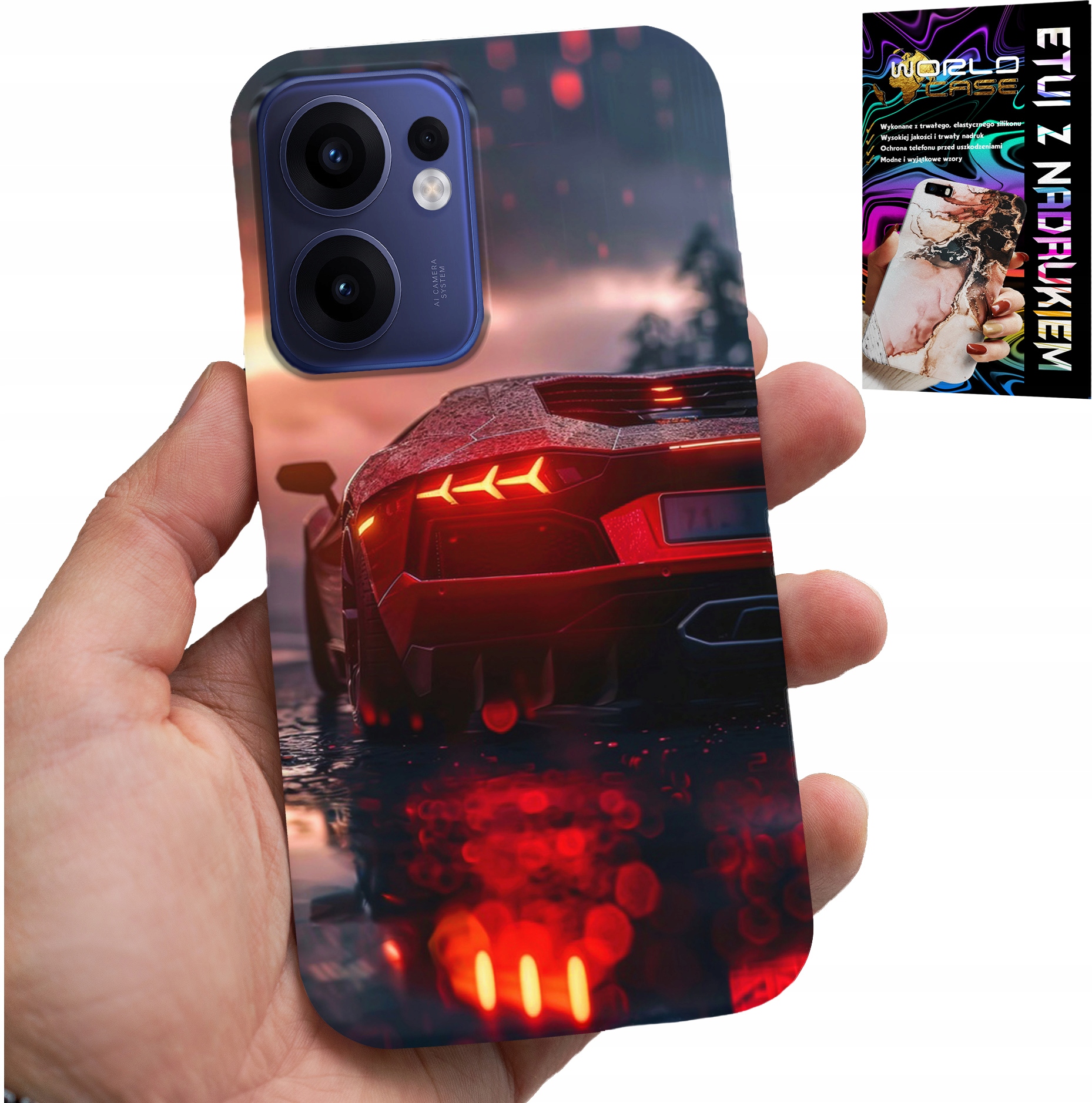 ETUI DO OPPO FIND X5 LITE - LUKSUSOWE SAMOCHODY, MEGA WZORY, OBUDOWA