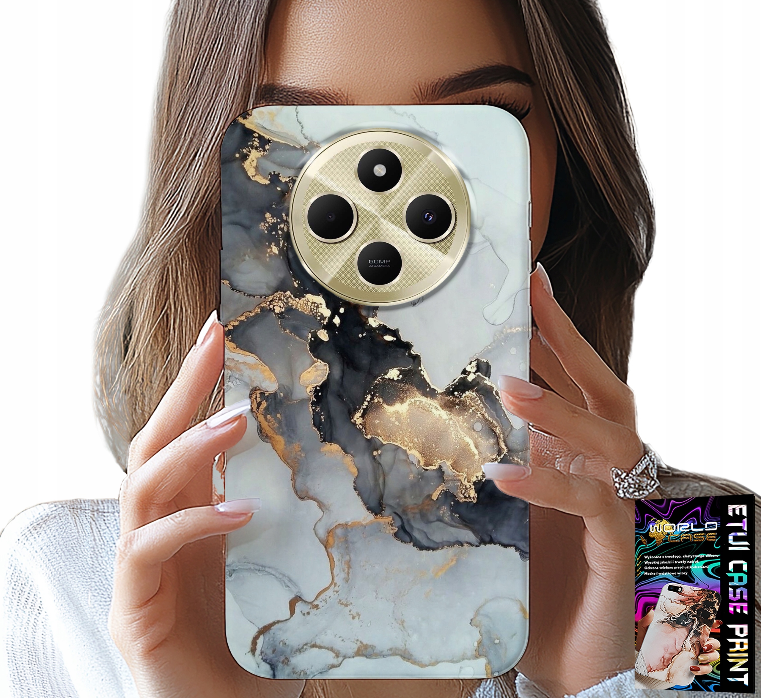 ETUI DO XIAOMI REDMI 14C 4G - ELEGANCKI MARMUREK MODNE KOBIECE WZORY