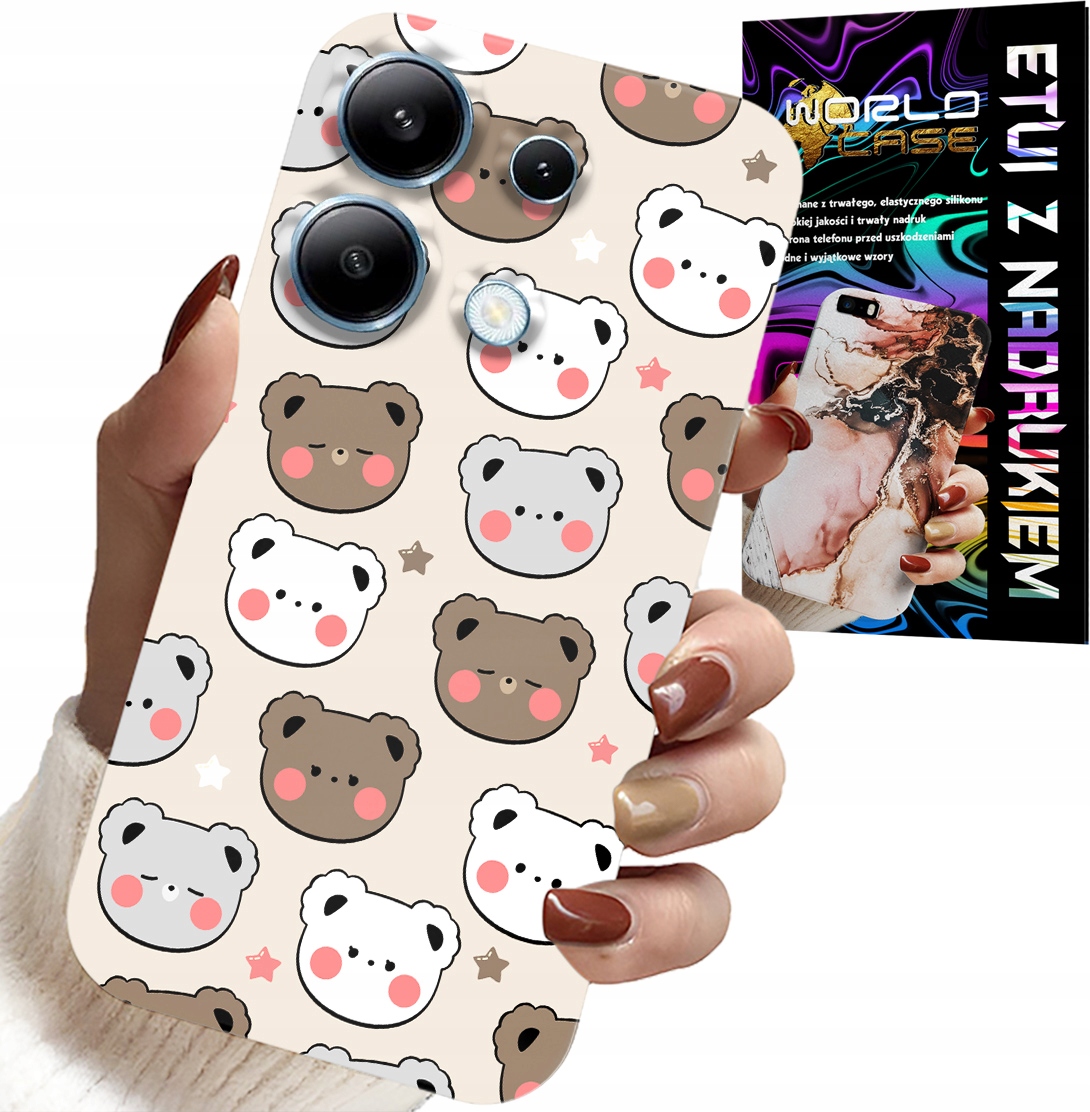 ETUI DO XIAOMI NOTE 13 PRO 4G - MIŚ MISIE WZORY DLA NAJMŁODSZYCH + SZKŁO