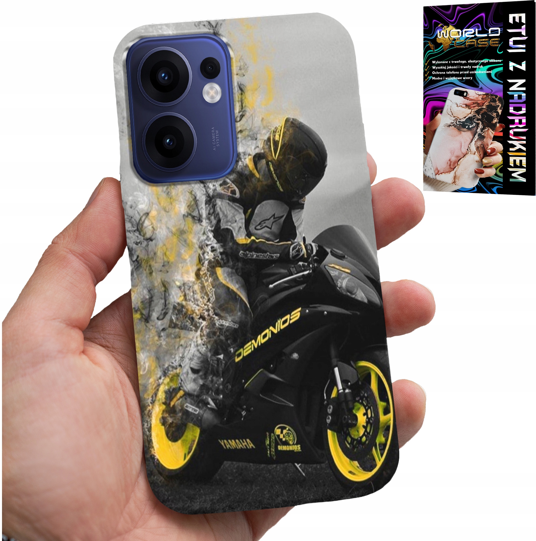 ETUI DO OPPO FIND X5 LITE - MOTOR MOTOCYKLE FAN WIELE WZORÓW PLECKÓW