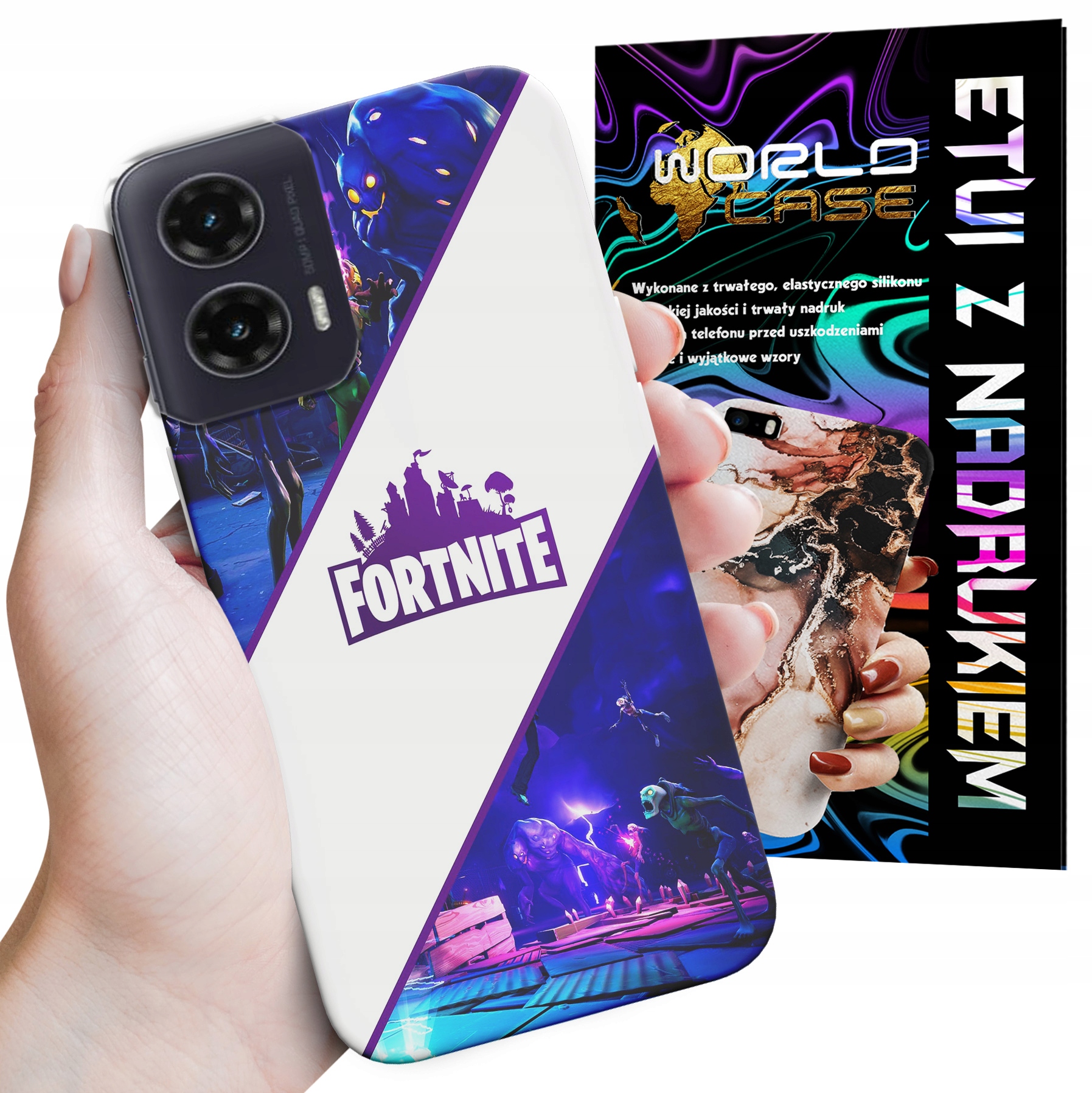 ETUI CASE DO MOTOROLA MOTO G35 - FORTNITE DZIECIĘCE WZORY Z GIER I BAJEK