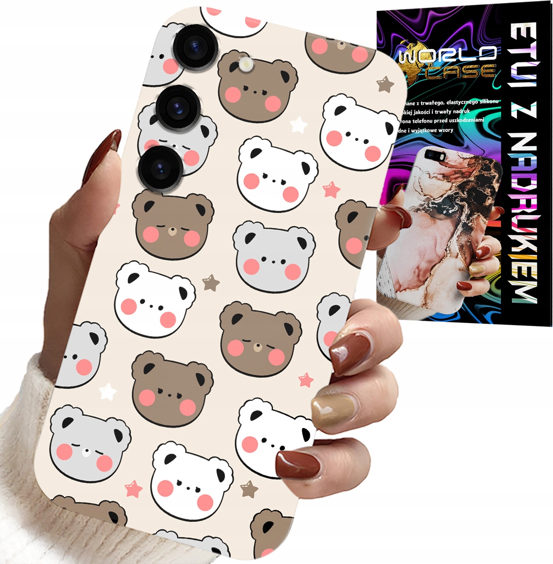 ETUI DO SAMSUNG GALAXY S23 - MIŚ MISIE WZORY DLA NAJMŁODSZYCH + SZKŁO