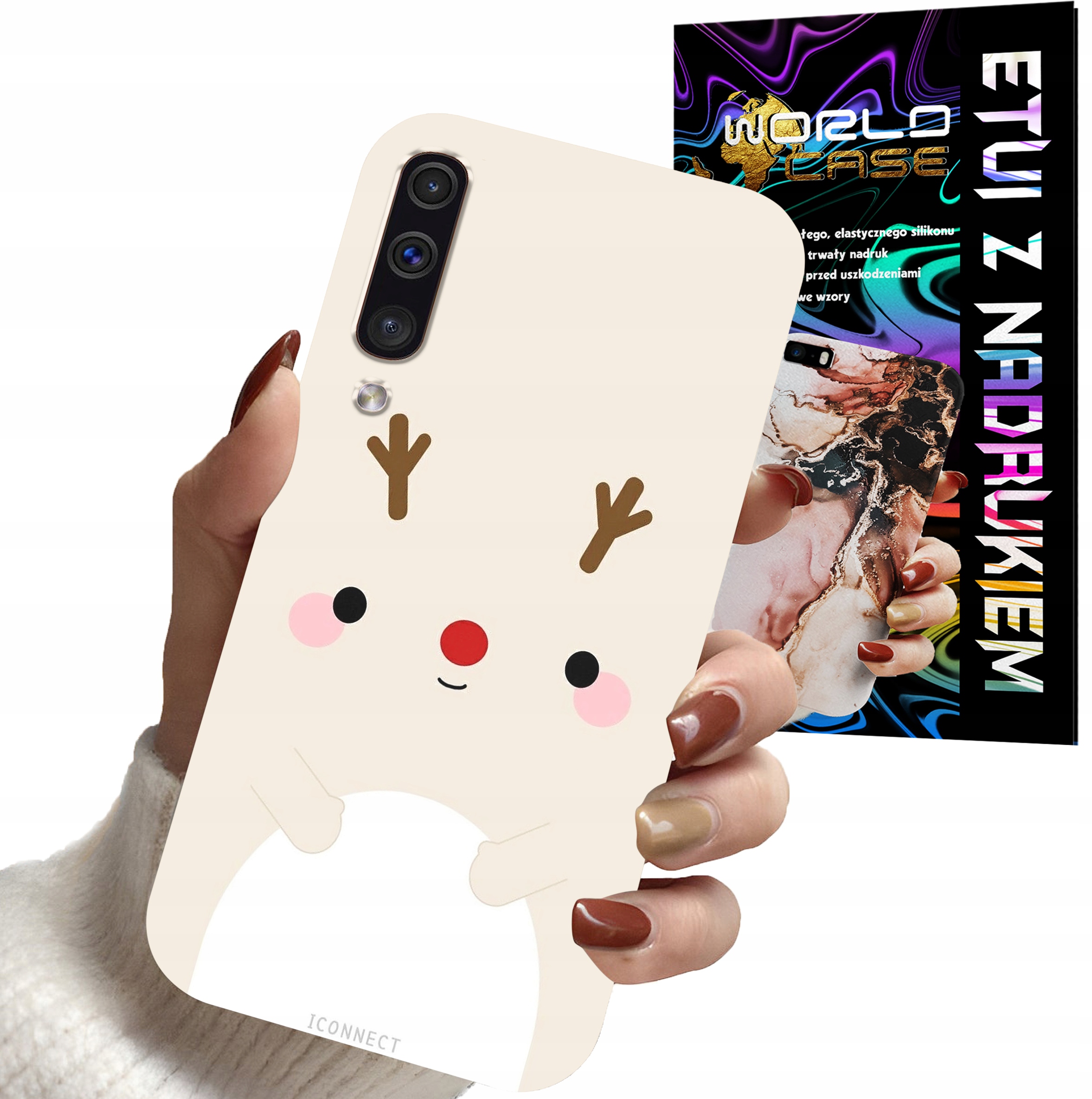 ETUI CASE DO SAMSUNG A70 - ŚWIĄTECZNE WZORY RENIFER MIKOŁAJ ŚWIĘTA