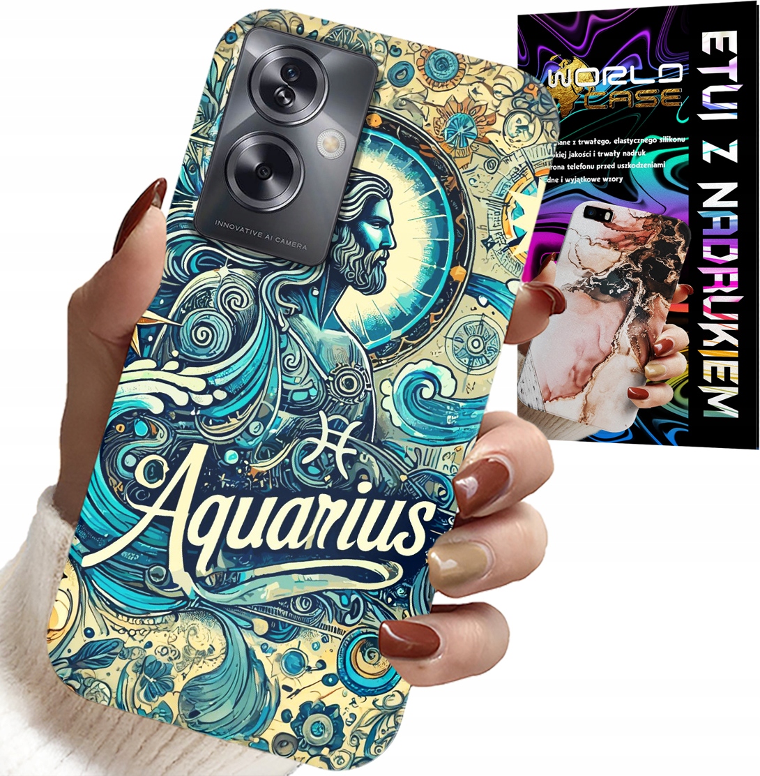 ETUI DO OPPO A79 5G - ZNAK ZODIAKU, WODNIK, ASTRONOMIA PLECKI