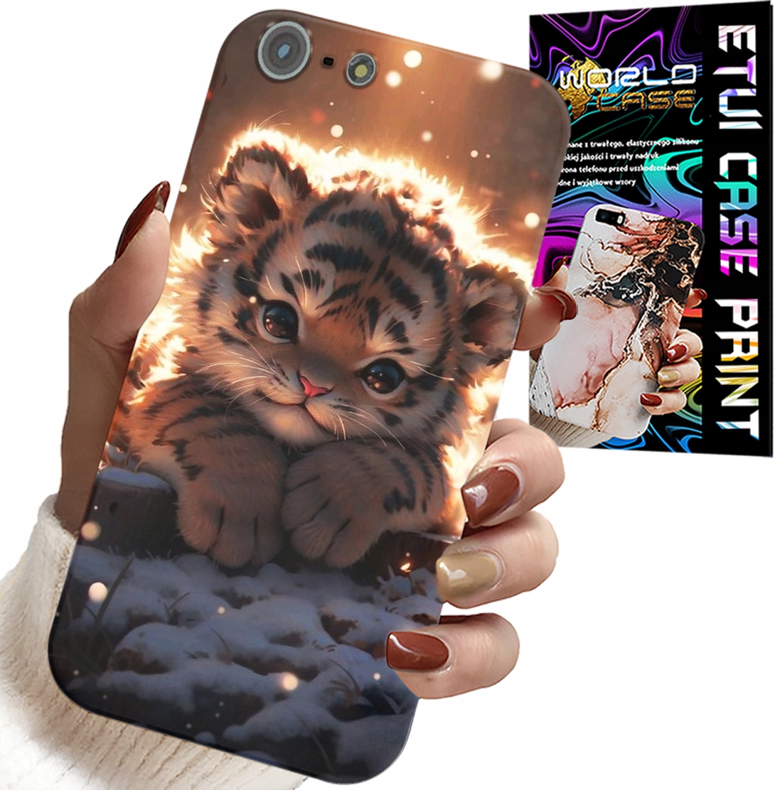 ETUI DO IPHONE 5 / 5S / 5C - Z NADRUKIEM SŁODKI TYGRYSEK OBUDOWA CASE