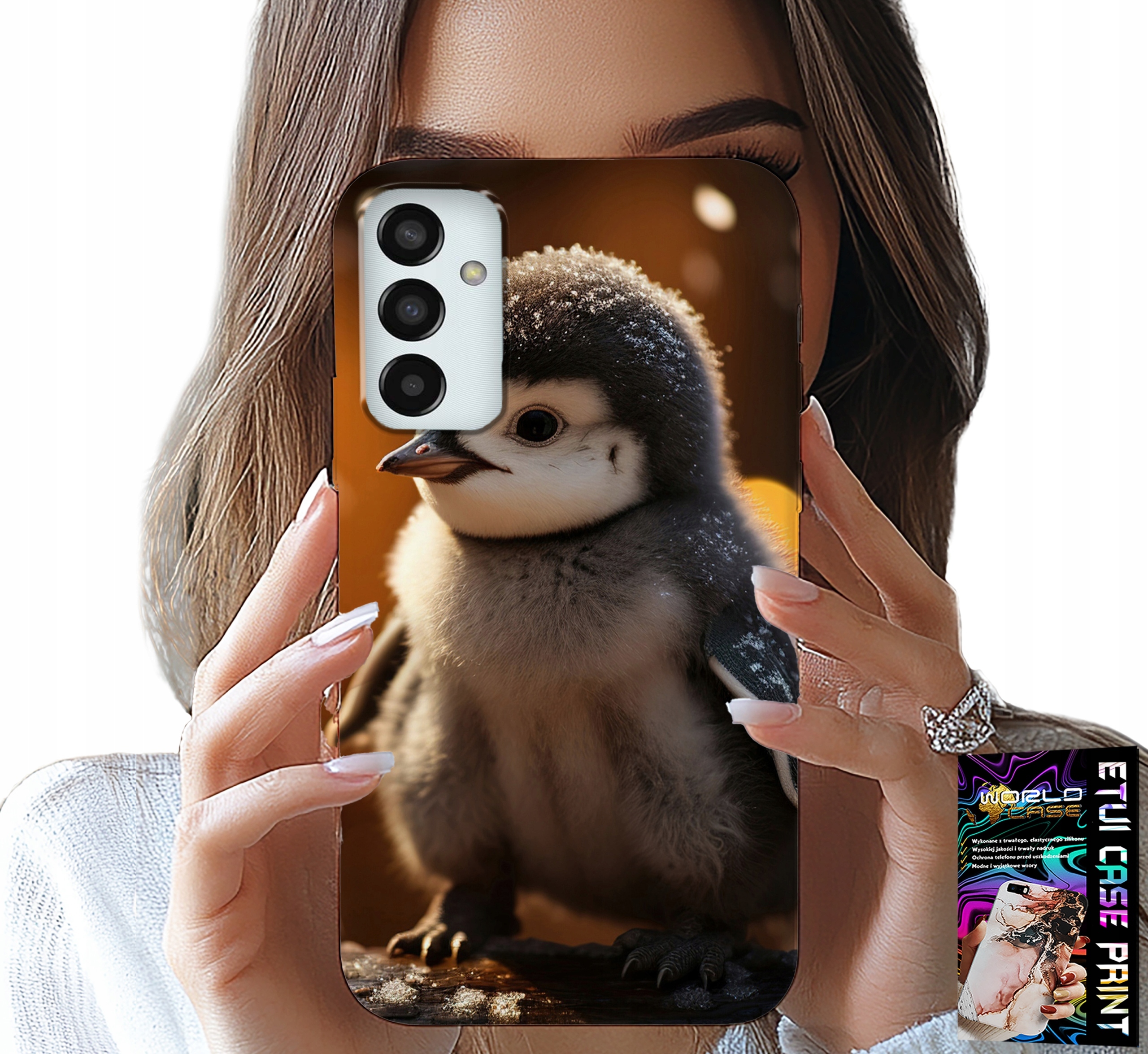 ETUI DO SAMSUNG GALAXY M23 - SŁODKI PINGWIN, TUPTAK, MADAGASKAR WZORY