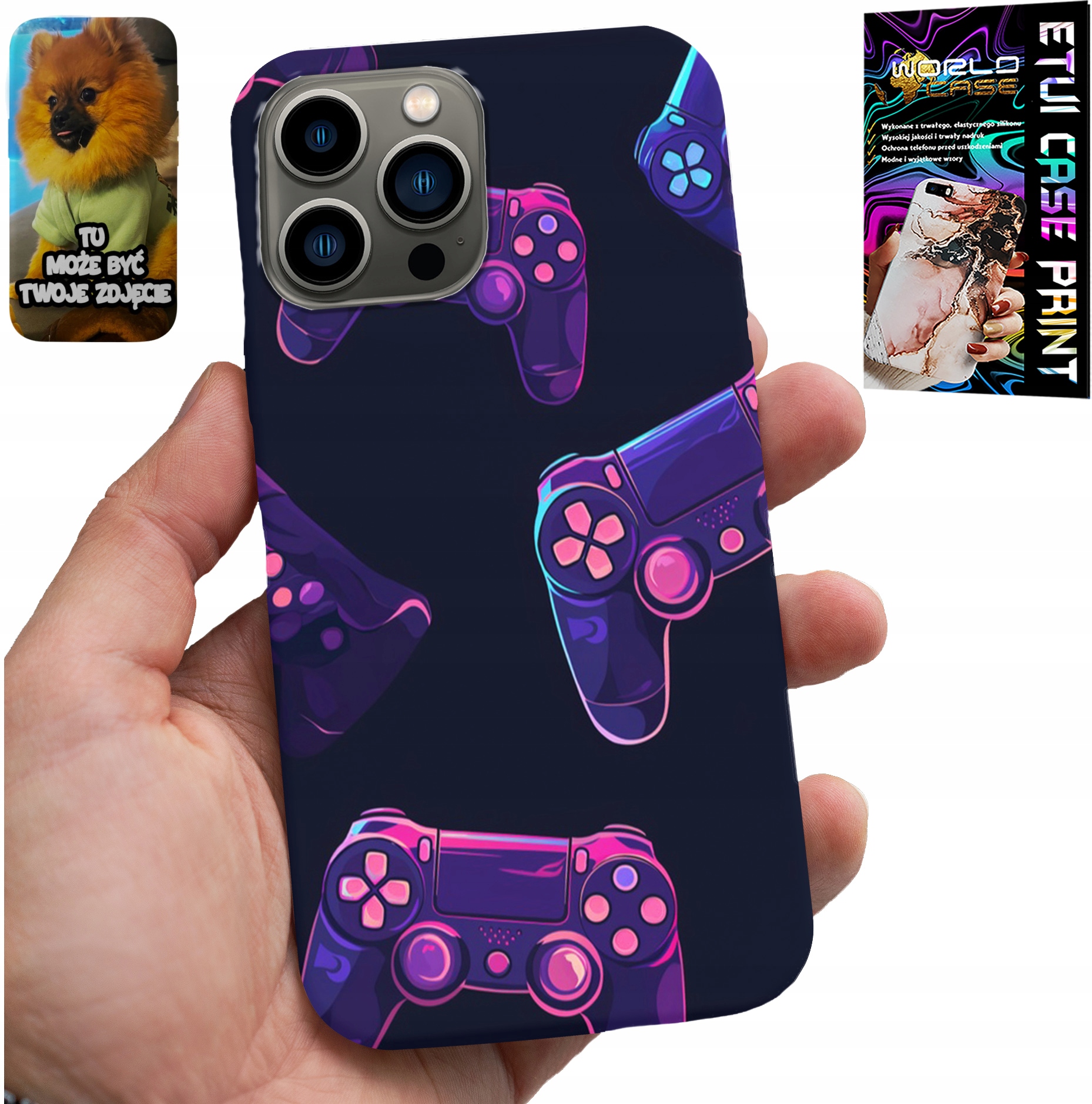 ETUI DO IPHONE 13 PRO - CASE DLA GRACZA, WZORY Z GIER + SZKŁO