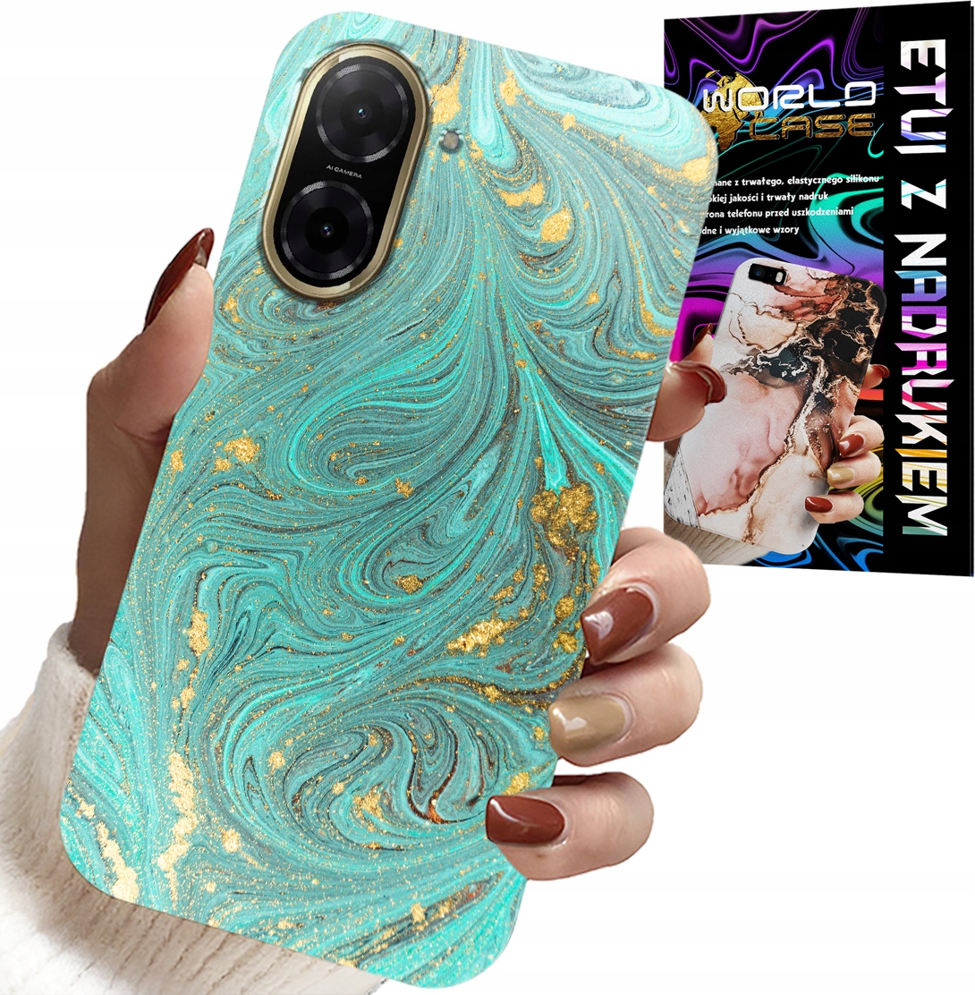 ETUI DO XIAOMI REDMI A5 - MARMURKOWE WZORY + SZKŁO HARTOWANE