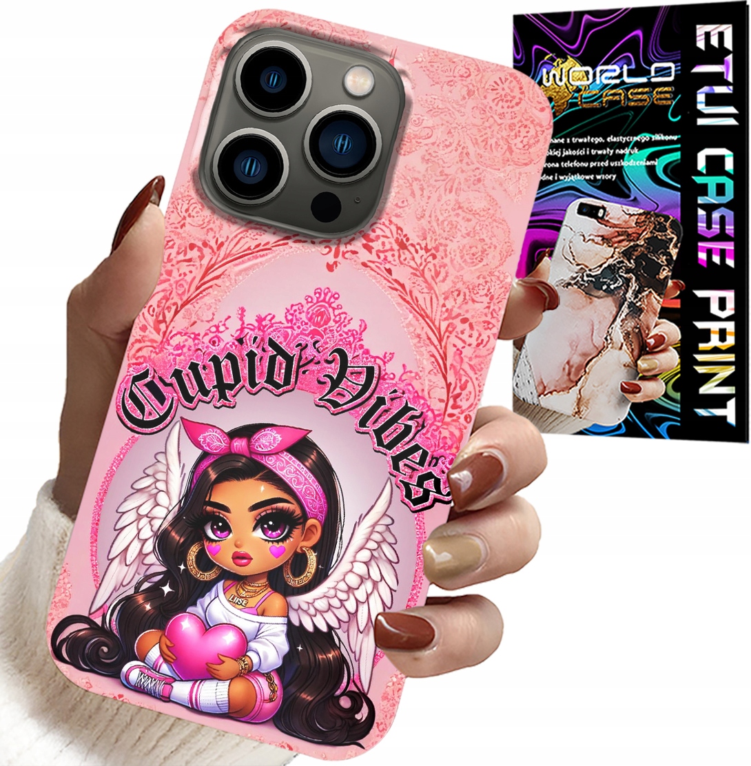 ETUI DO IPHONE 16 PRO MAX - CUPID VIBES Z UROCZĄ ANIOŁKIEM PLECKI