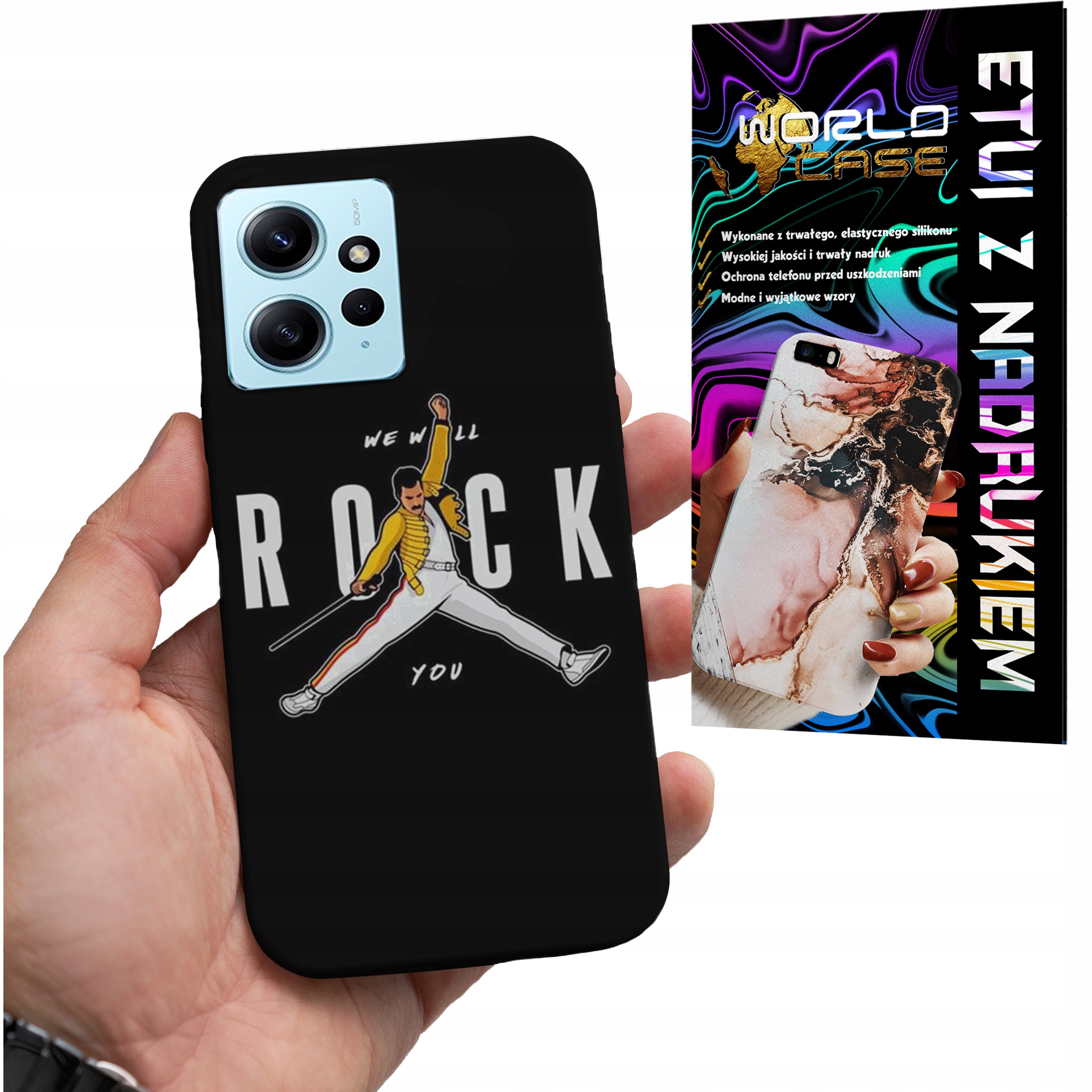 ETUI CASE DO XIAOMI NOTE 12S 4G - ROCK KAPELE WZORY FAN POKROWEIC PLECKI