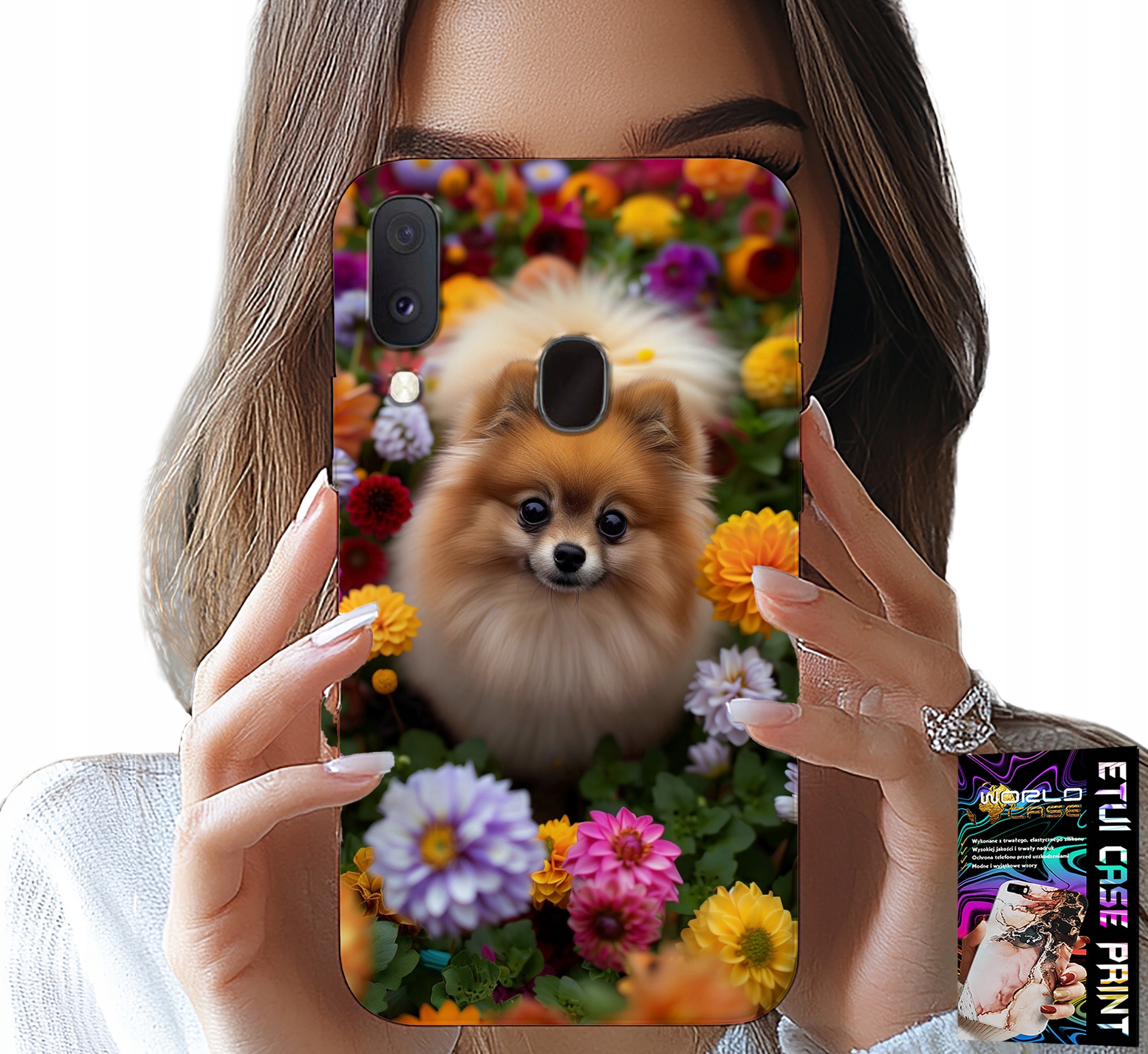 ETUI DO SAMSUNG GALAXY A20E - SŁODKI PIESEK, POMERANIAN CASE + SZKŁO