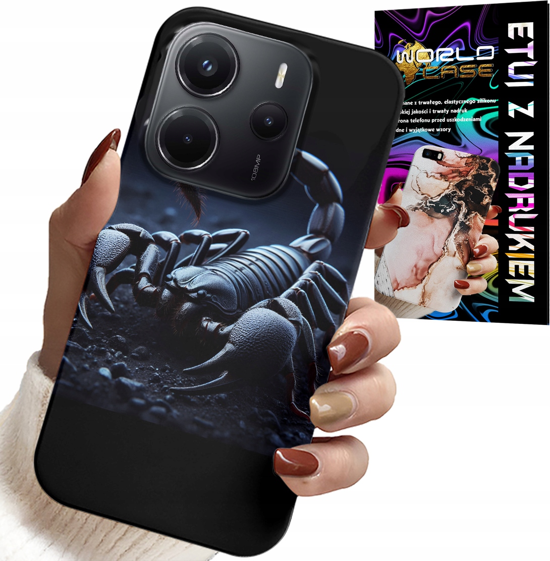 ETUI DO XIAOMI NOTE 14 4G - SKORPION, SKORPIONY + FOLIA HYDROŻELOWA
