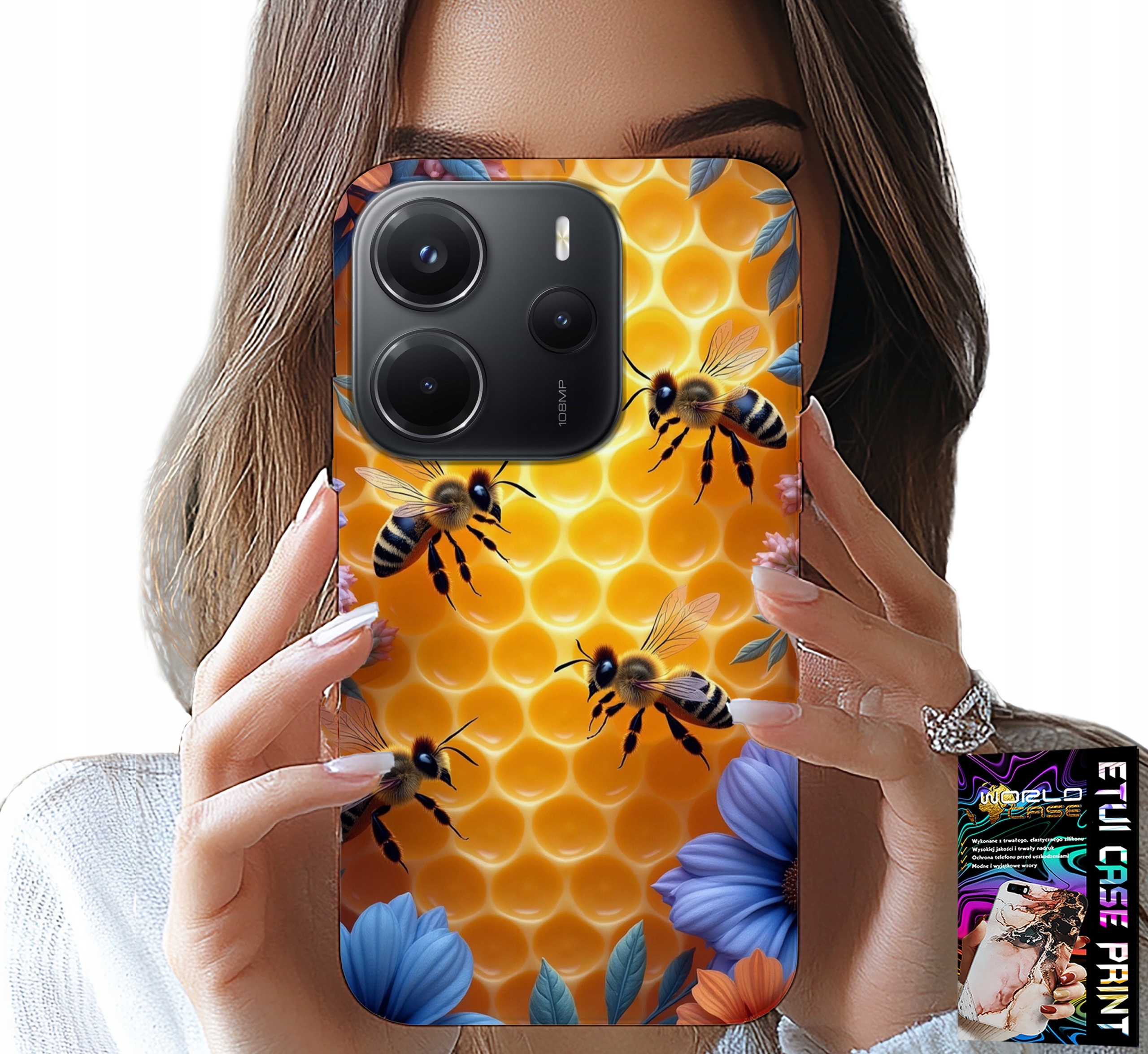 ETUI DO XIAOMI NOTE 14 4G - PSZCZOŁY UL PLASTER MIODU PLECKI CASE