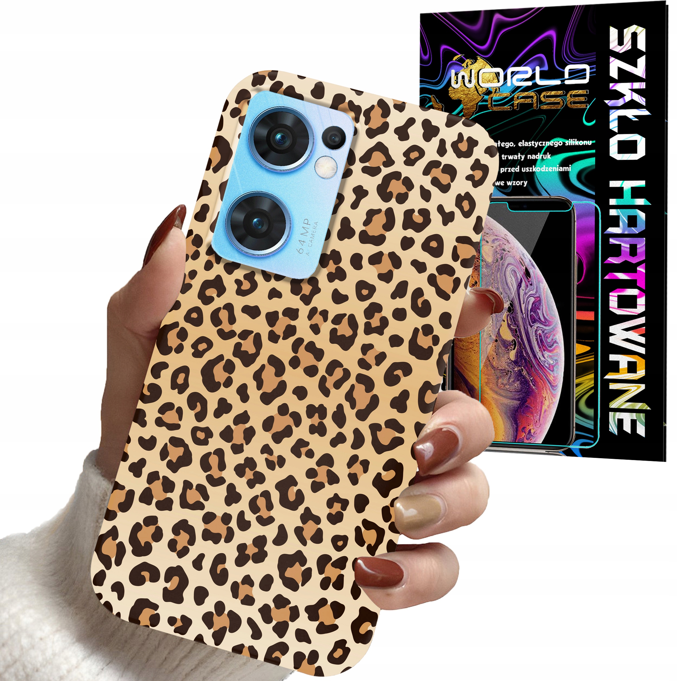 ETUI DO OPPO FIND X5 LITE - PANTERKA WZORKI MODNE WZORY DLAKOBIET + SZKŁO