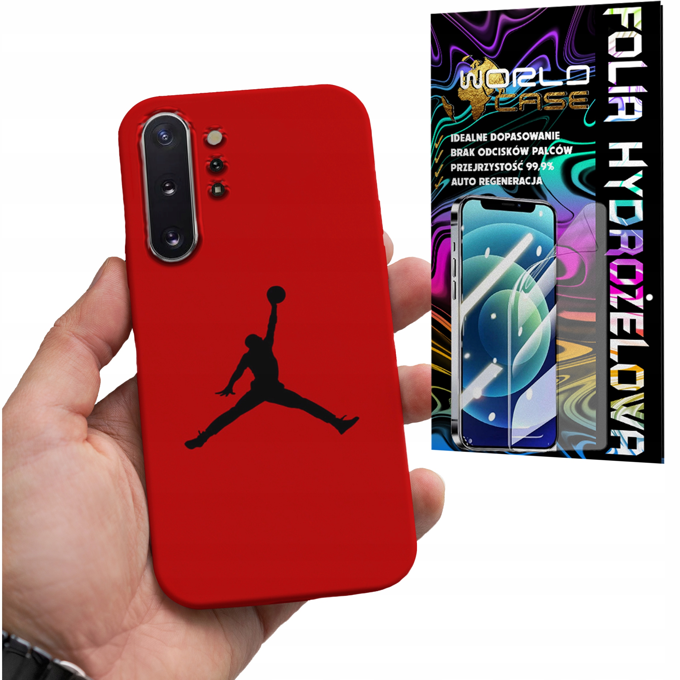 ETUI CASE DO SAMSUNG NOTE 10 PLUS . A81 - KOSZYKÓWKA WZOR FANÓW NBA + FOLIA
