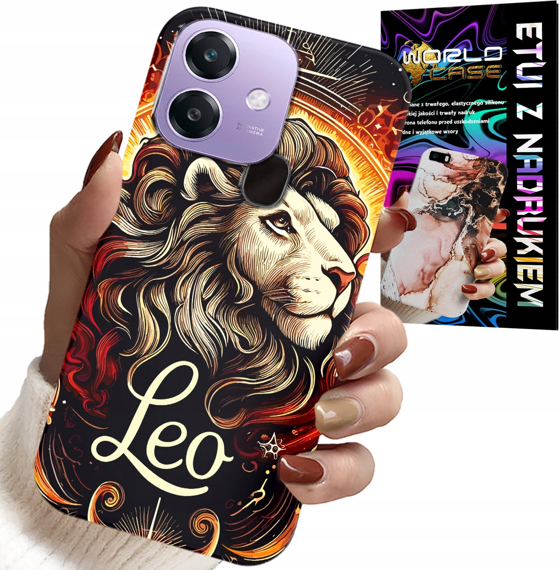 ETUI DO OPPO A40 / A40M - LEW, ZNAK ZODIAKU ASTRONOMIA, CASE + SZKŁO