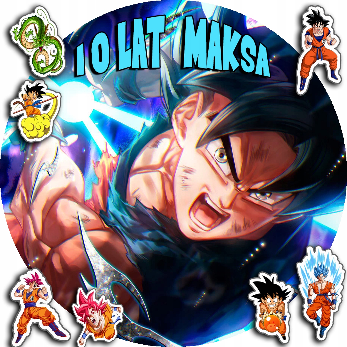 OPŁATEK NA TORT 30CM - DRAGON BALL ANIME + IMIĘ + GRATIS! 24CM 26CM