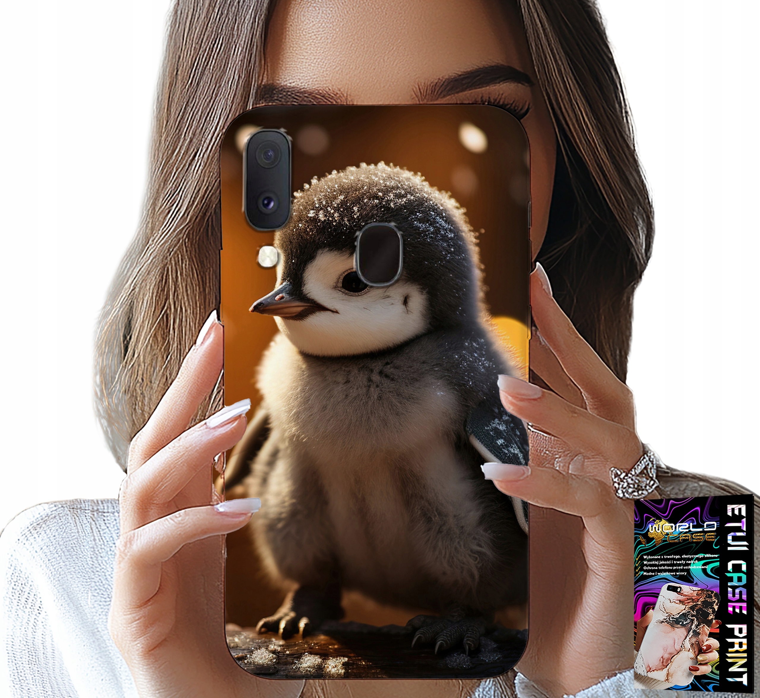 ETUI DO SAMSUNG GALAXY A20E - SŁODKI PINGWIN, TUPTAK, MADAGASKAR WZORY