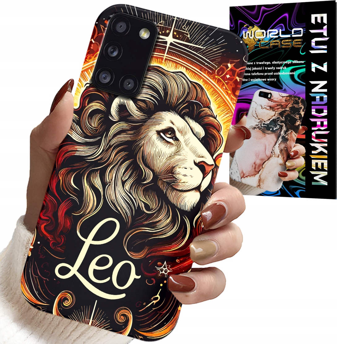 ETUI DO SAMSUNG GALAXY A31 - LEW, ZNAK ZODIAKU ASTRONOMIA, CASE + SZKŁO
