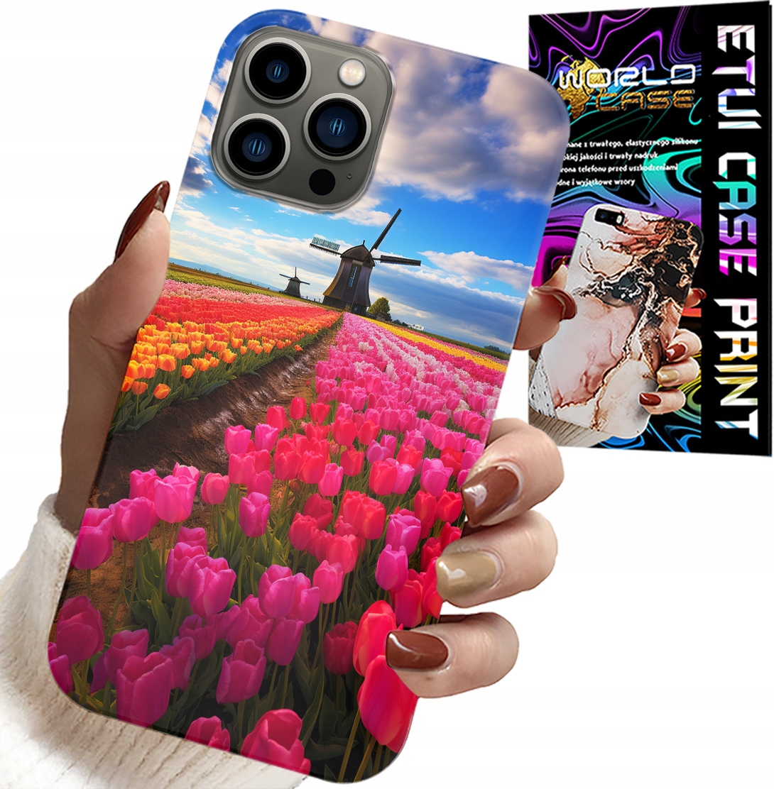 ETUI DO IPHONE 11 PRO MAX - POLE KOLOROWYCH TULIPANÓW, TULIPAN, CASE