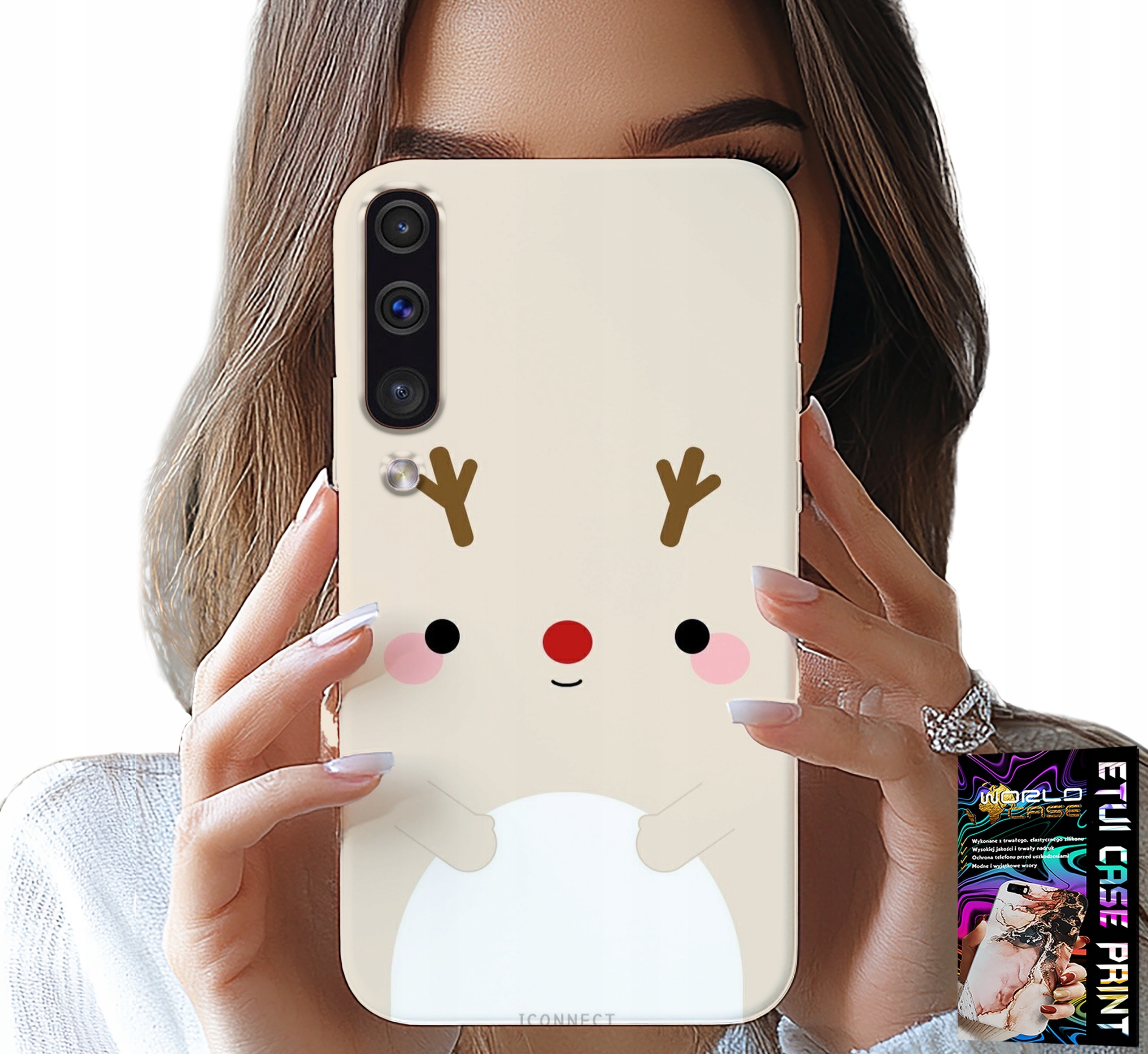 ETUI DO SAMSUNG GALAXY A70 - RENIFEREK, RENIFER, ŚWIĄTECZNE WZORY