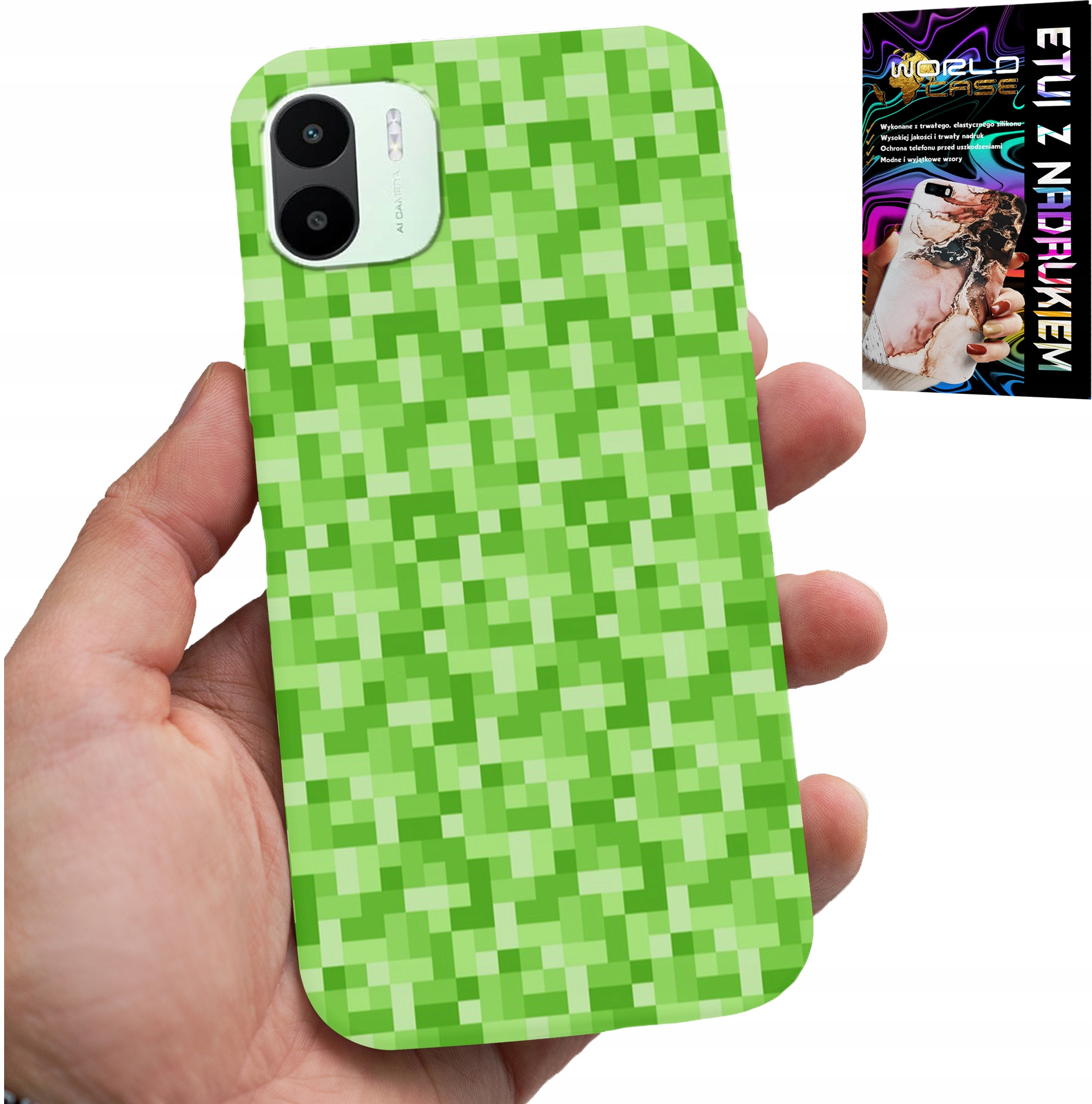 ETUI DO XIAOMI REDMI A1 - WZORY Z GIER Z GRY PIKSEL PIKSELE PLECKI