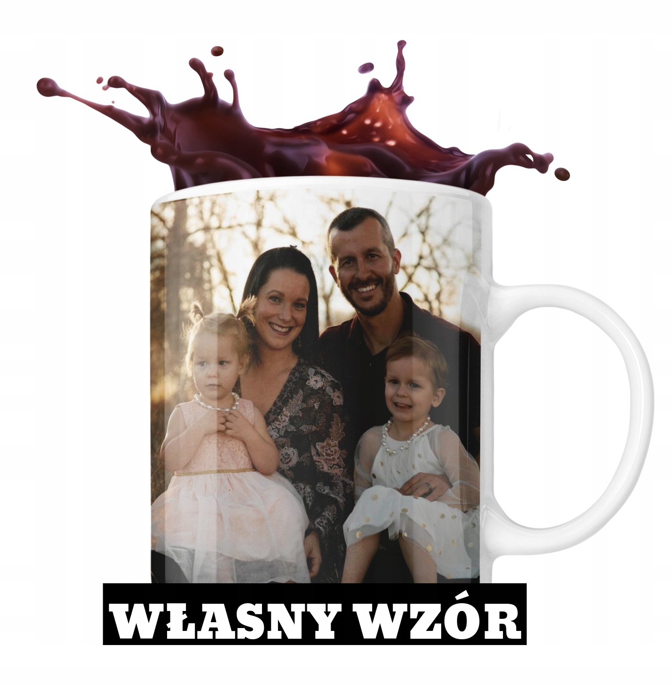 KUBEK 330ml GRAFIKA PREZENT ŚWIĘTA WZÓR - GRA SERIAL WIEDŹMIN + IMIĘ