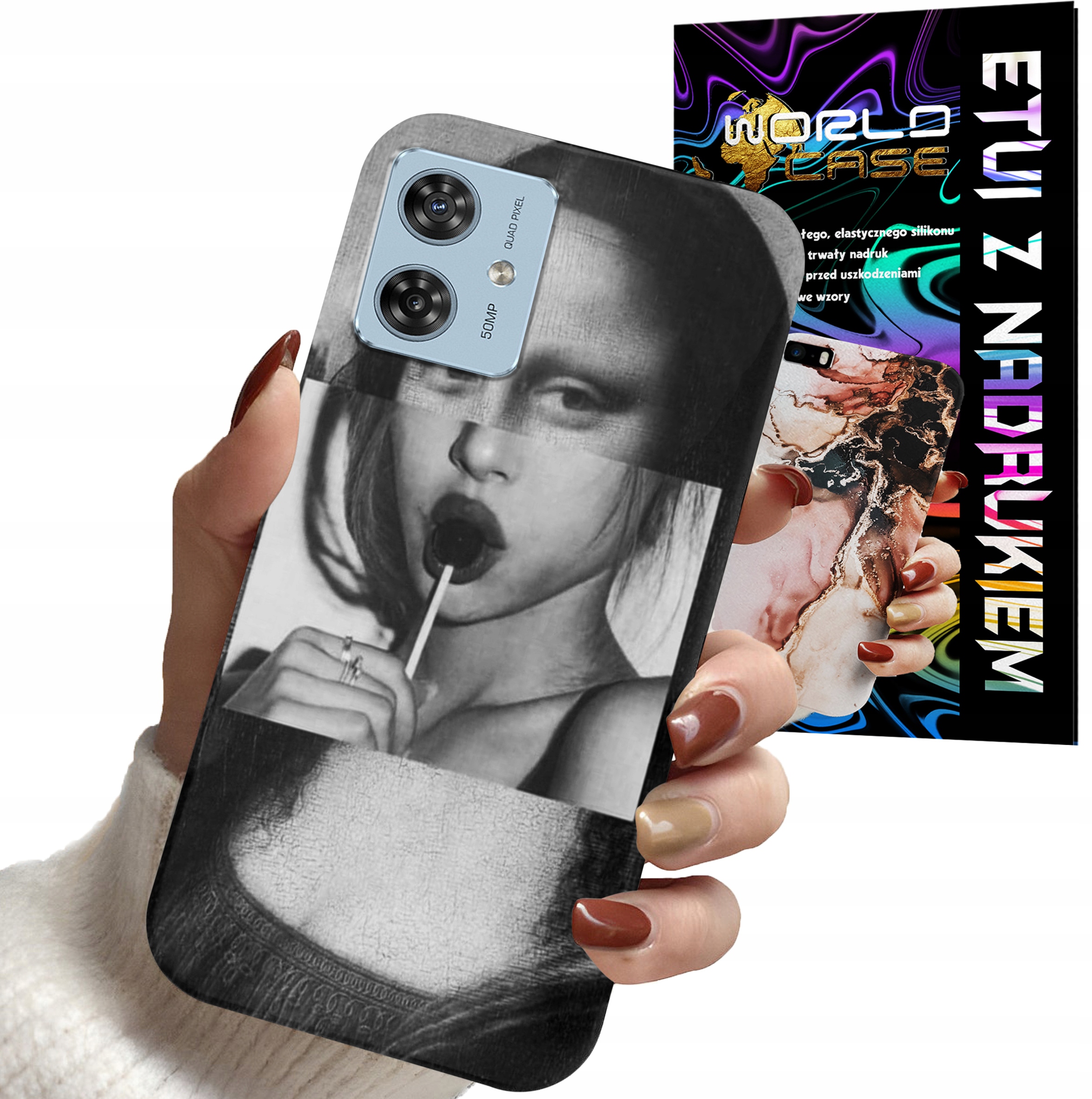ETUI CASE DO MOTOROLA MOTO G54 5G - MONA LISA WZORY DLA KOBIET PLECKI OBUDO