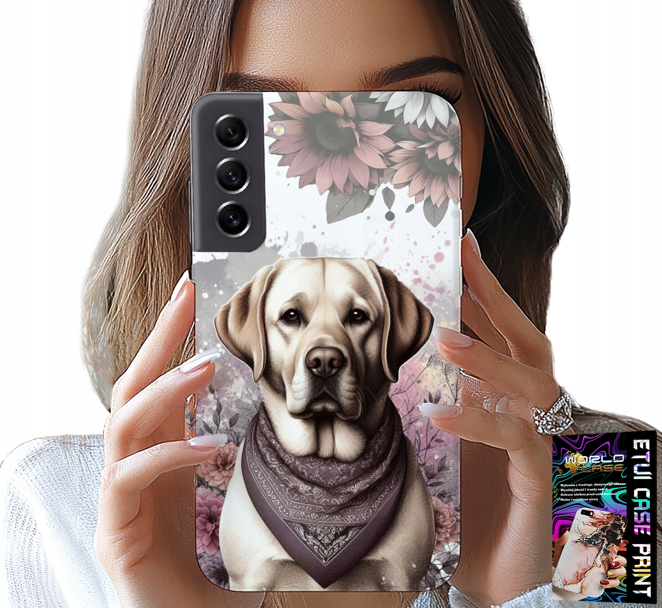 ETUI DO SAMSUNG GALAXY S21 - PIESEK PIESKI HUSKY PSIE WZORY + SZKŁO